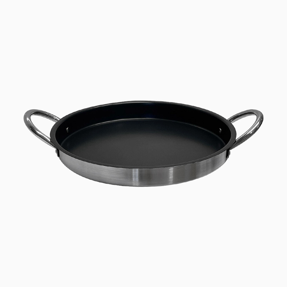 HD 21″ Round Stainless Steel Flat Comal Griddle Pan Grill Tray Cook Non-Stick