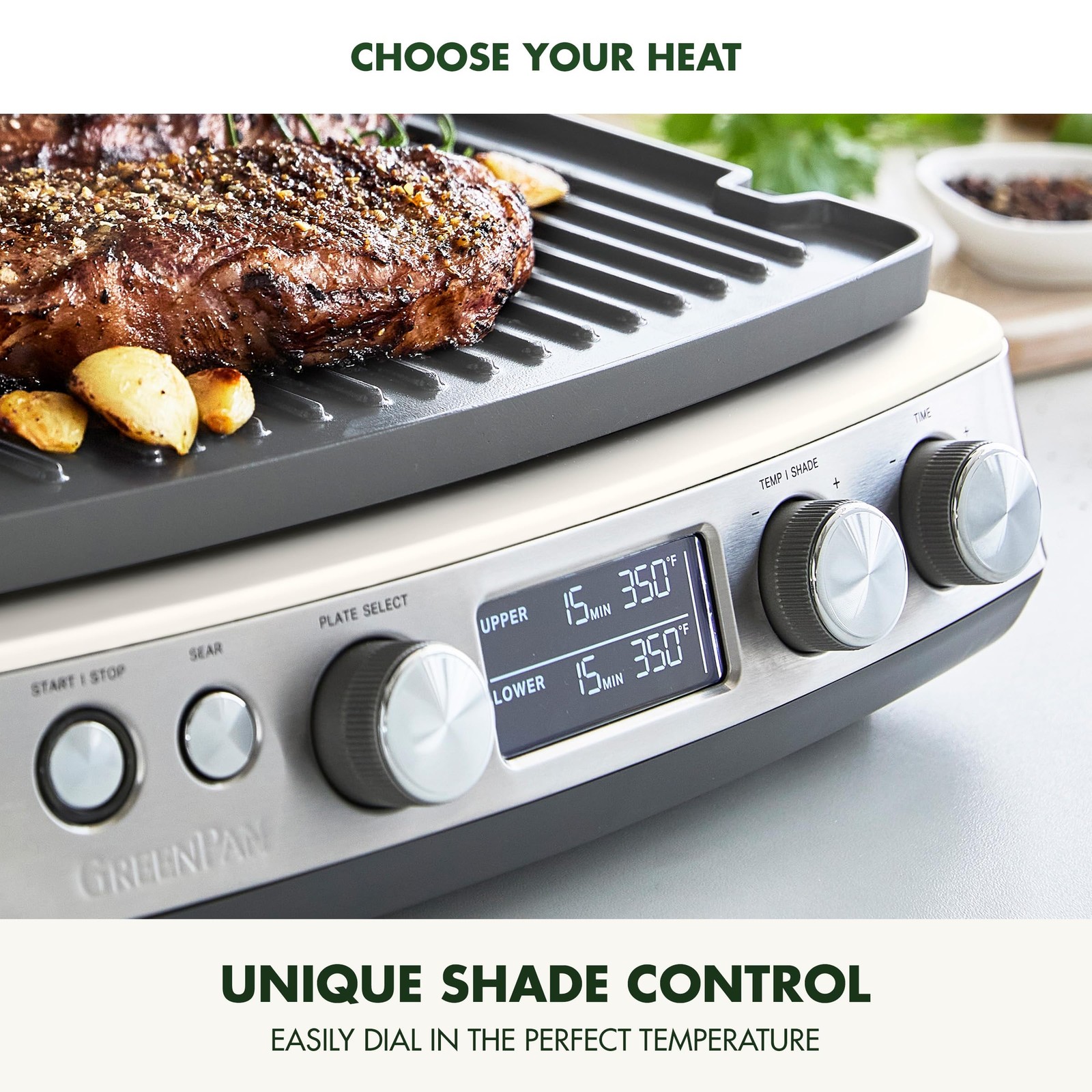 GreenPan Elite 7-in-1 Multi-Function Contact Grill & Griddle, Healthy Ceramic