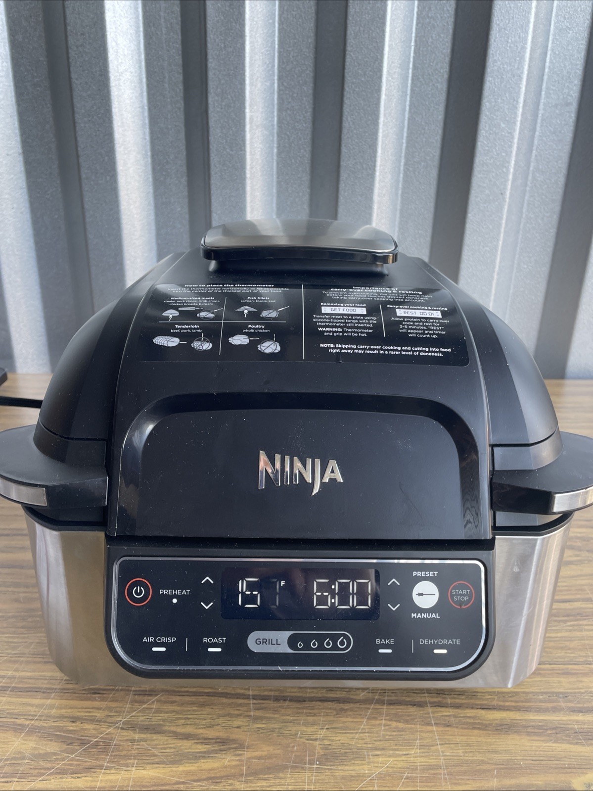 Ninja LG450CO Foodi Smart 5-in-1 Indoor Grill Air Dryer In Original Box