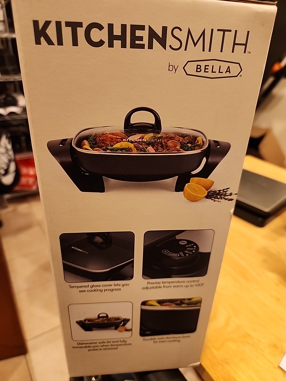 KitchenSmith by Bella TXG-619 11”x11” Electric Skillet 12117