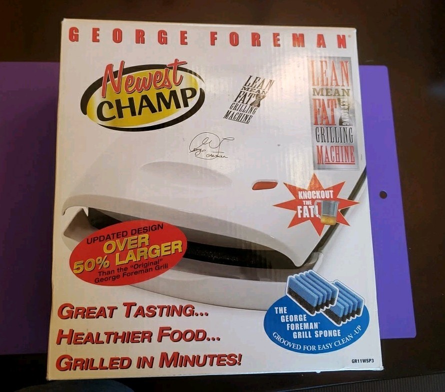 George Foreman 36 sq in. Nonstick Electric Grill White GR11WSP3 Newest Champ