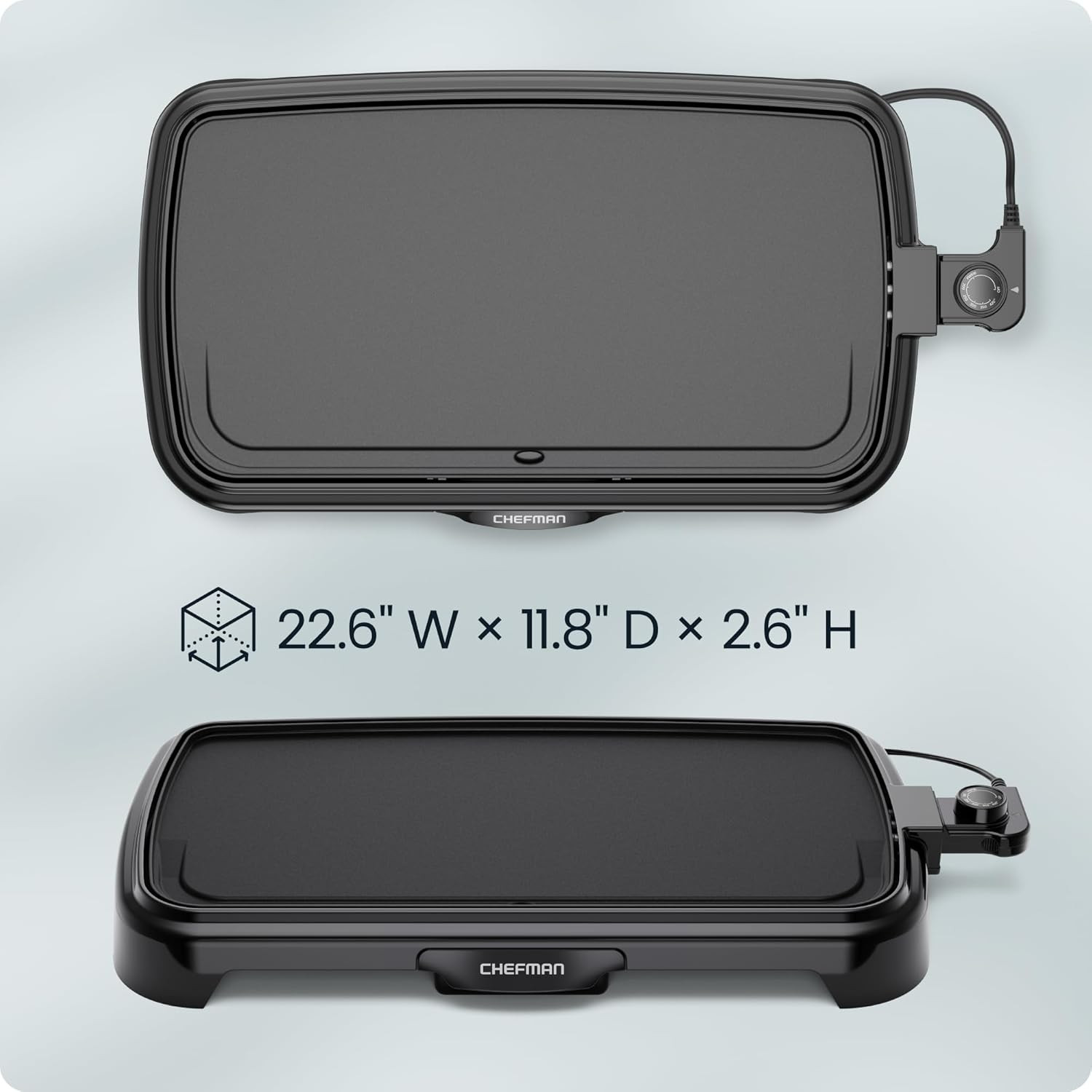 XL Electric Griddle with Removable Temperature Control, Immersible Flat Top Gril