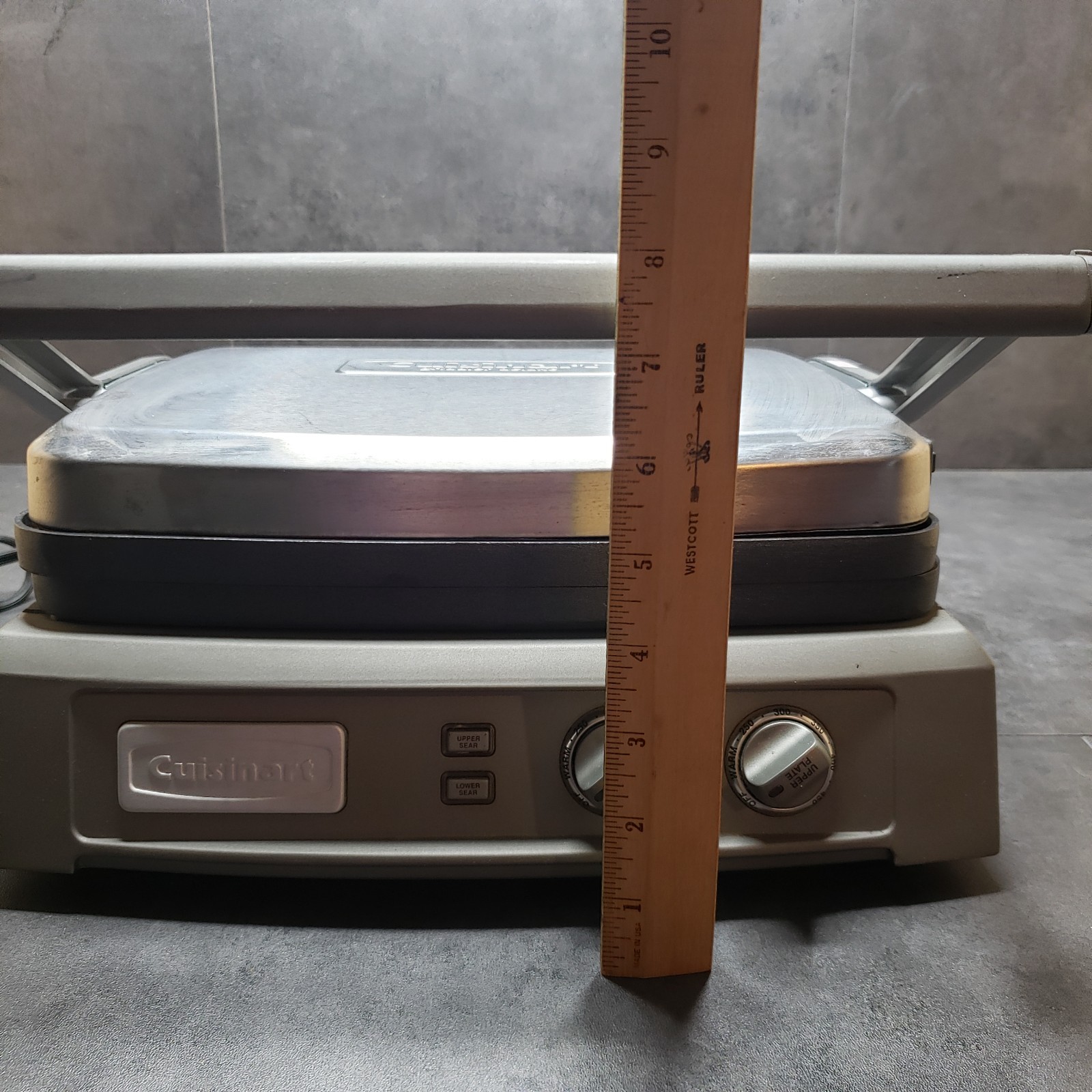 Cuisinart Griddler Deluxe Strainless Model GR-150 Non Stick Tested Works
