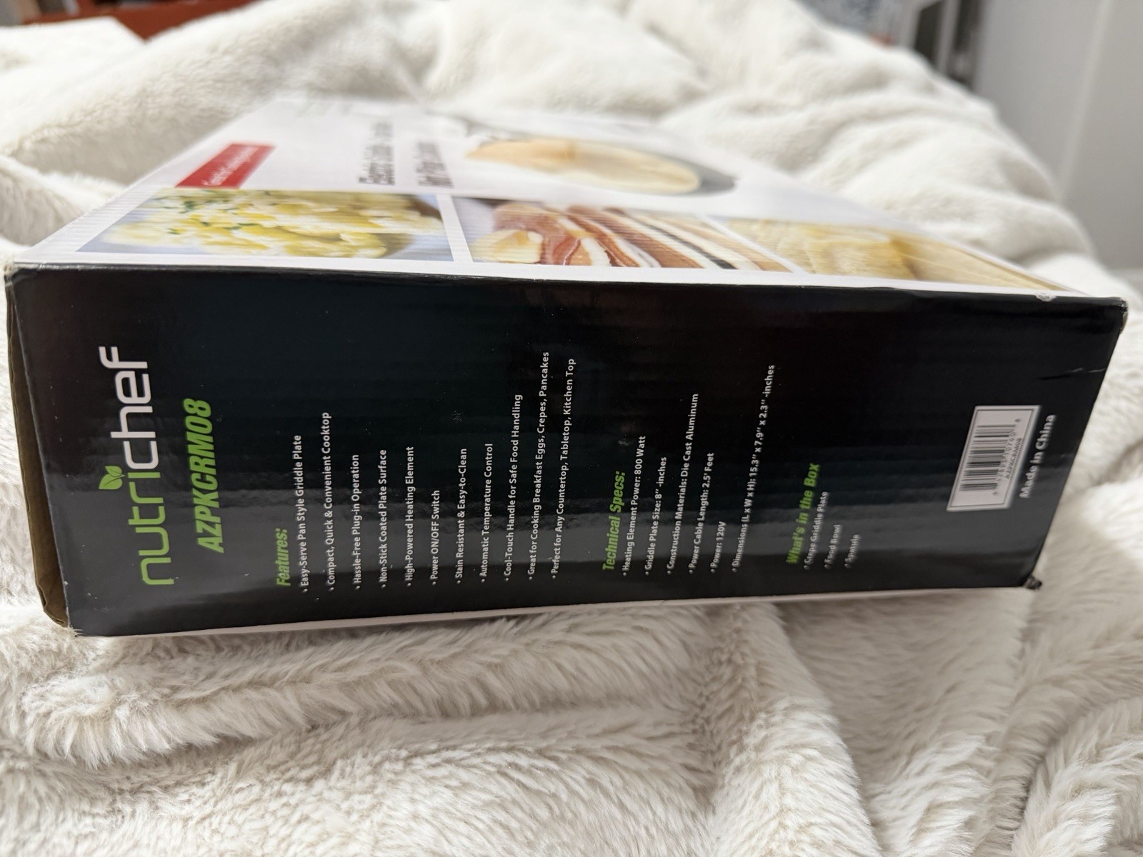 NutriChef Electric Griddle – Crepe Maker Hot Plate Cooktop
