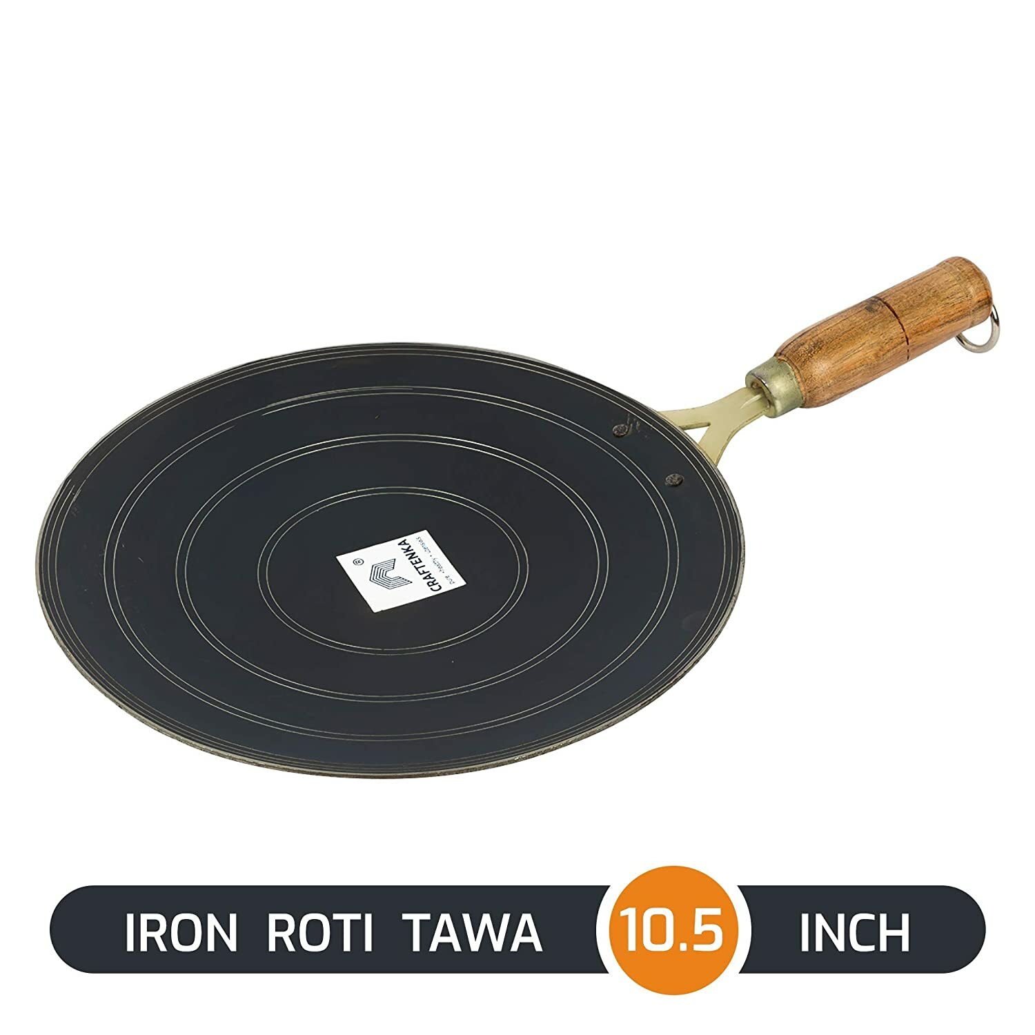 Iron Tawa for Roti/Chapathi/Chapati with Wooden Handle 26 cm