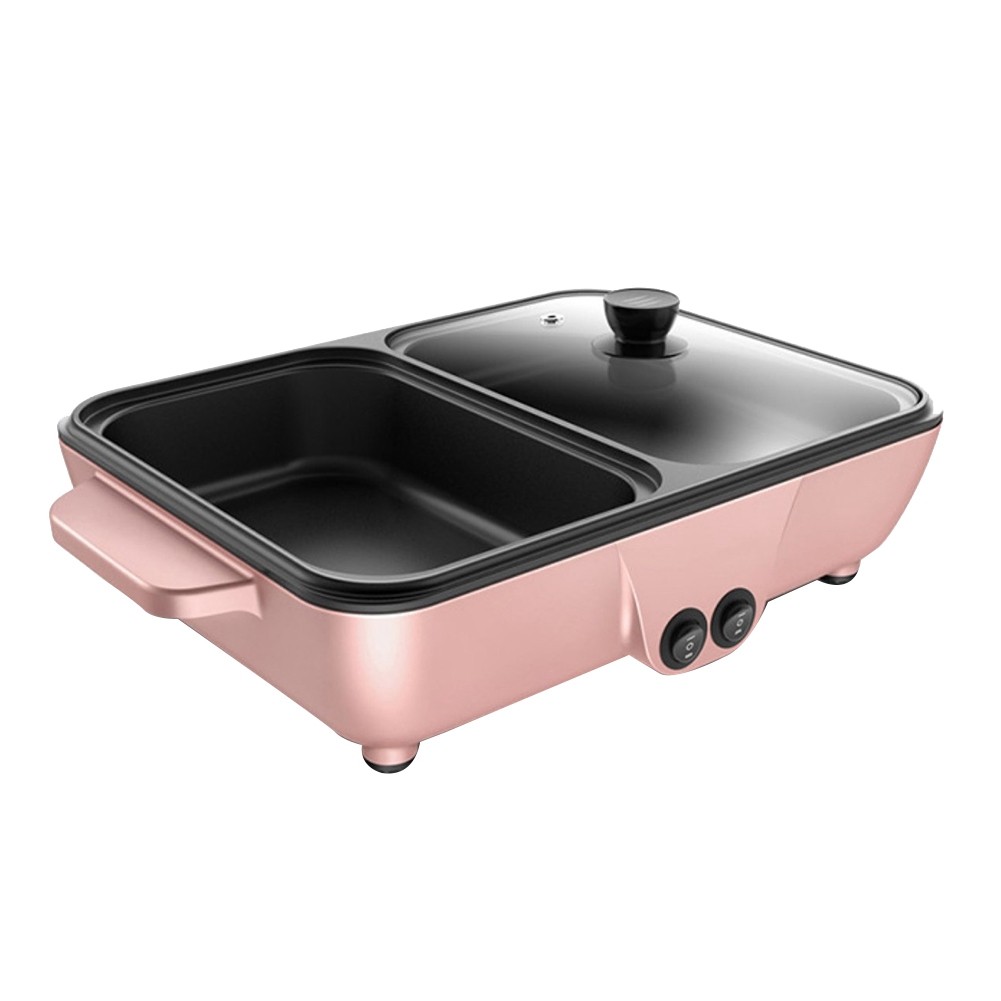 2-in-1 Indoor Non-Stick Electric Hot Pot and Frying Pan Portable Electric8718
