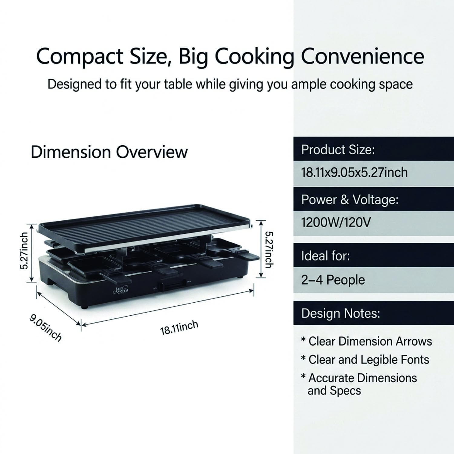 Indoor Party Grill for 6–8 People, 1700W Korean BBQ Table Grill & Raclette Ch…