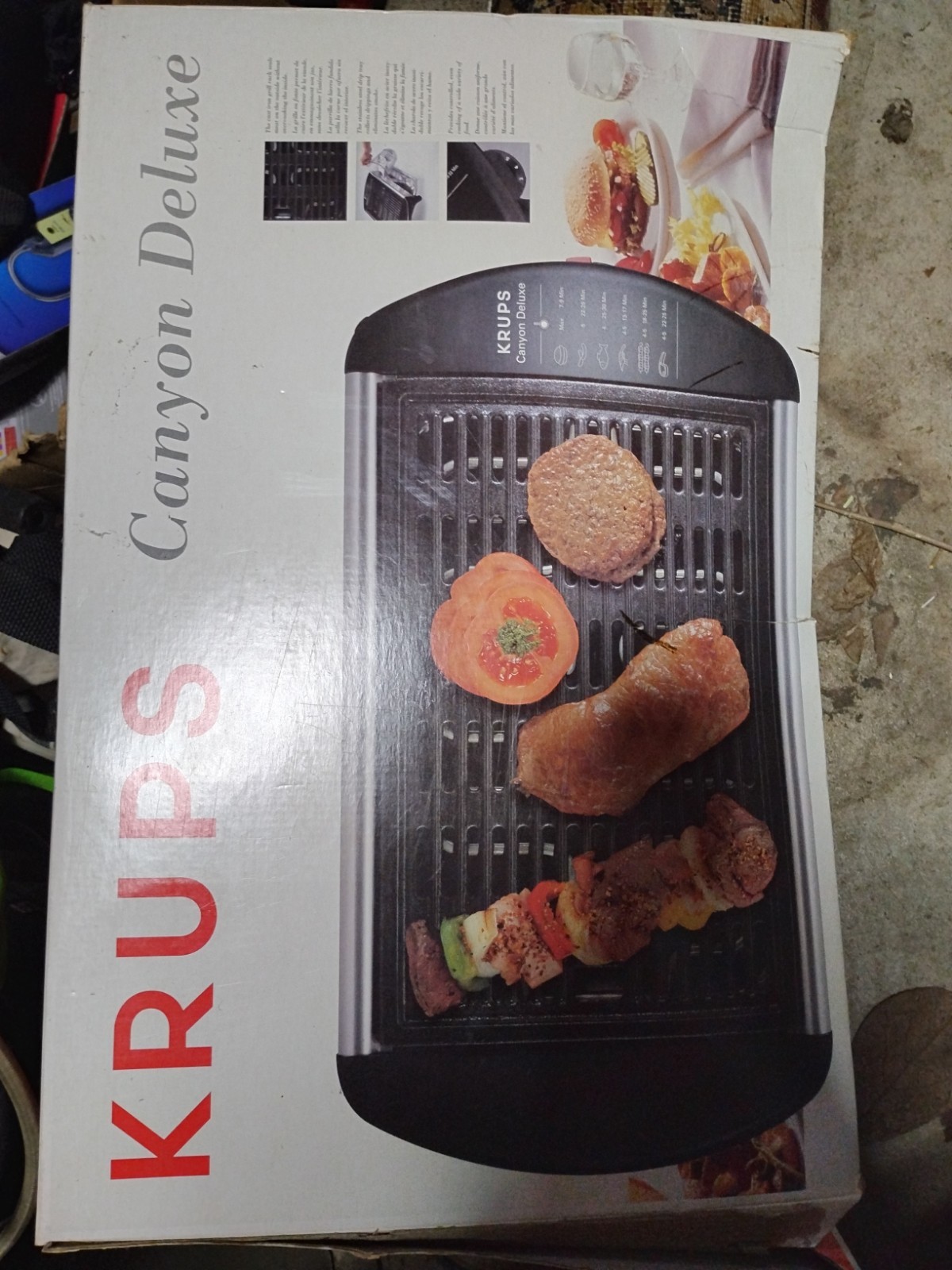 Krups Canyon Deluxe Portable Indoor Electric Grill 20″ x 12″