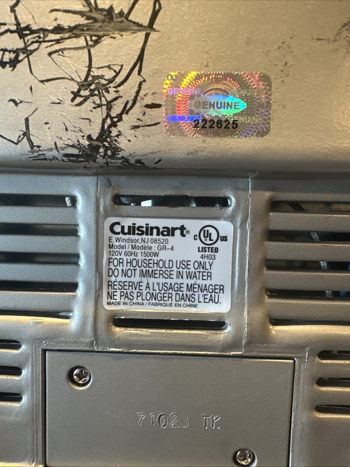 Cuisinart GR-4 Series 5-in-1 Grill, Griddle, Panini Maker Appliance.