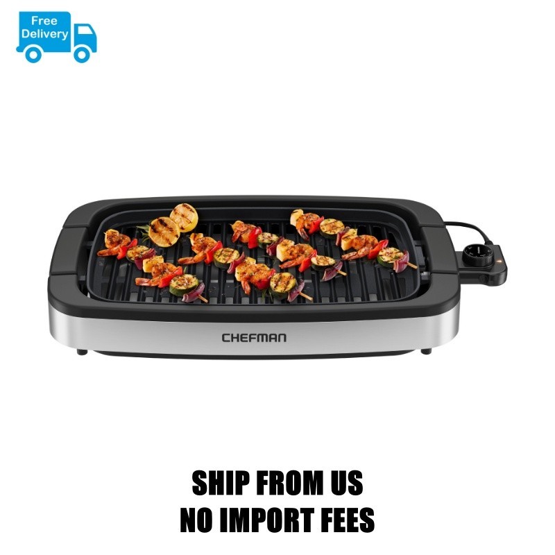 Chefman 6 Serving Electric Indoor Grill, w/ Temperature Control, Smokeless, Stai