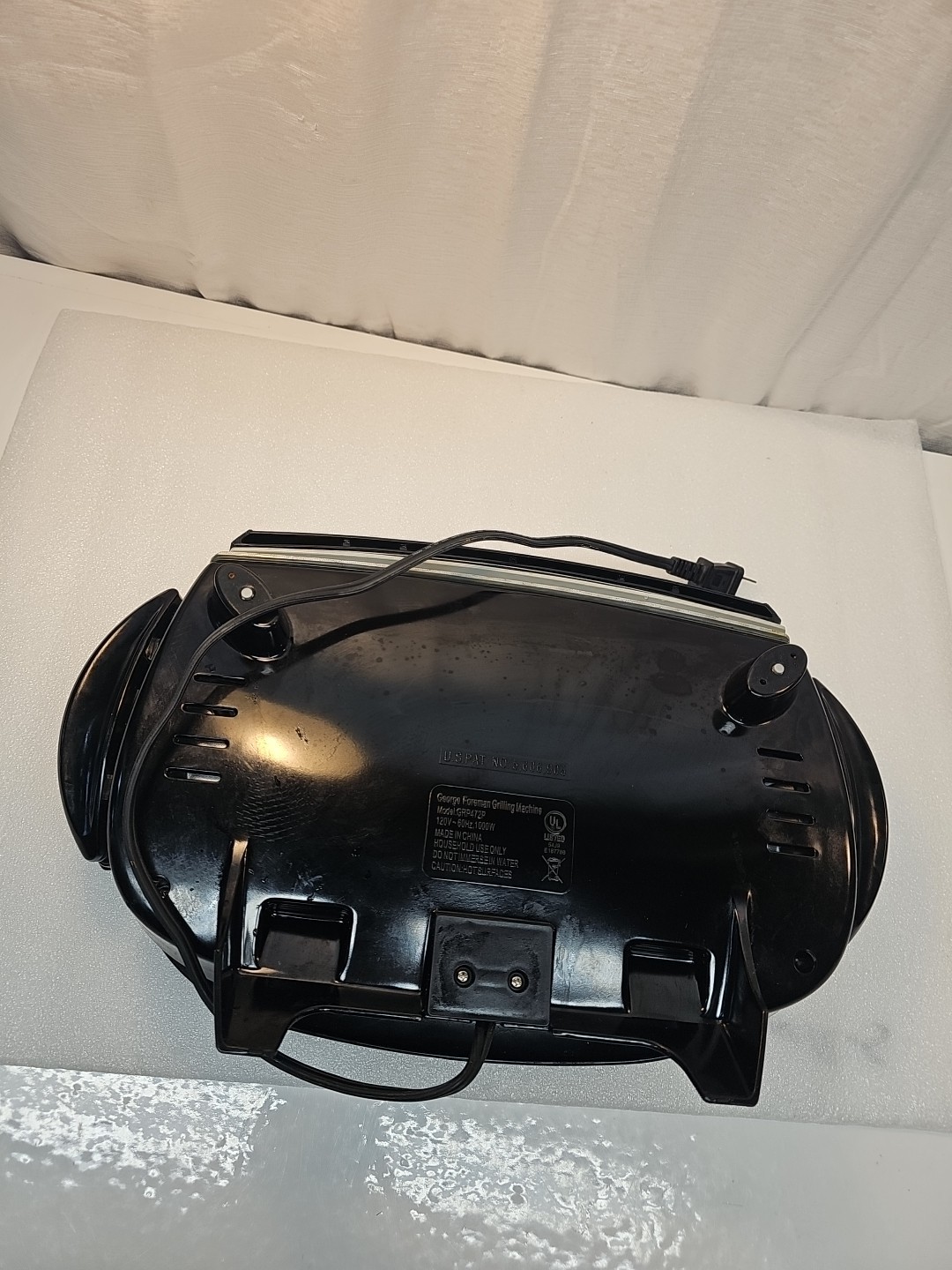 George Foreman Serving Removable Plate Grill Panini Press Platinum GRP472P-1000W