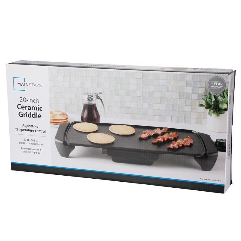 Electric Griddle 1500W Nonstick Temperature Control Dishwasher Safe Cooking Tool