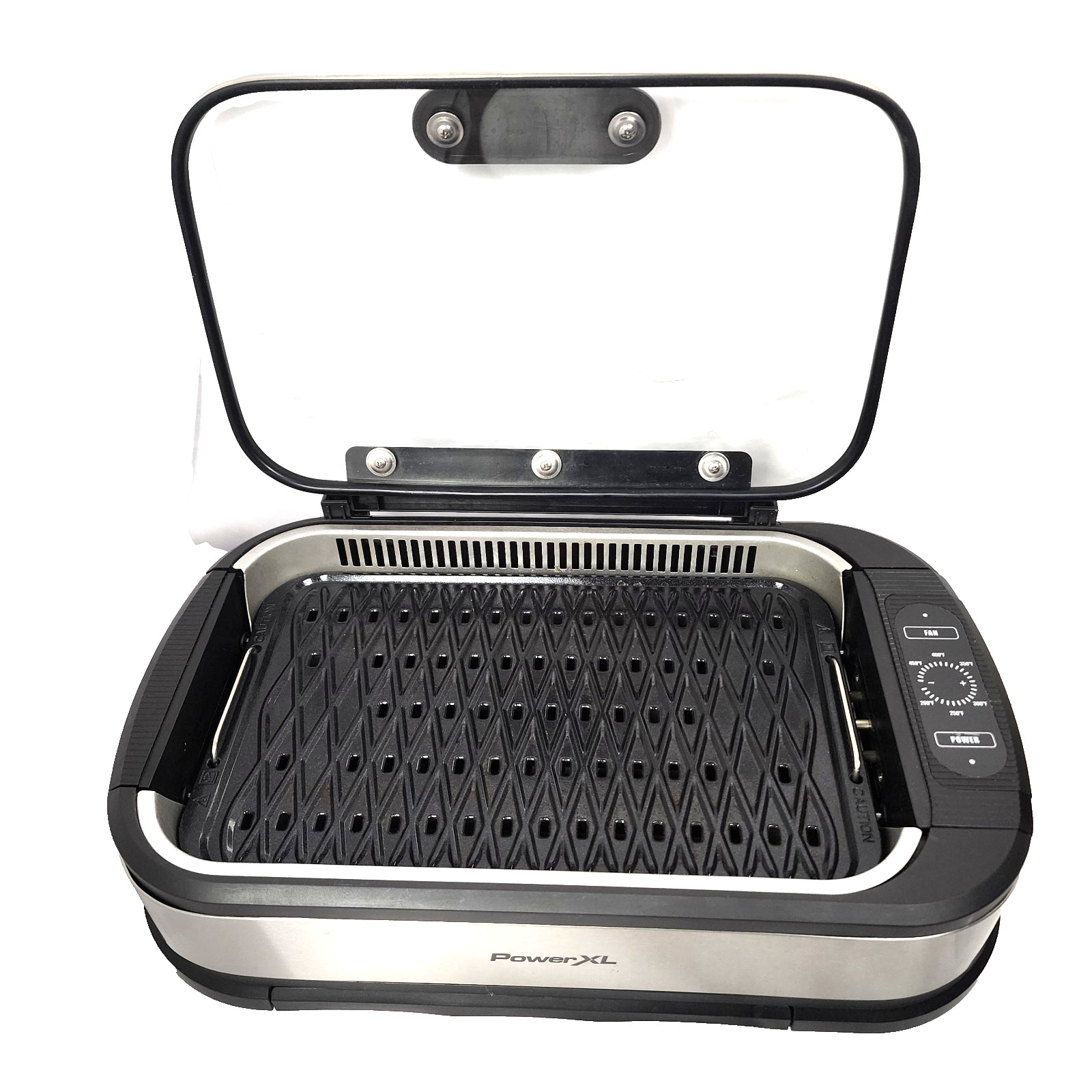 Power XL Smokeless Grill PRO Silver 1500W with Griddle Plate Smoke Extraction