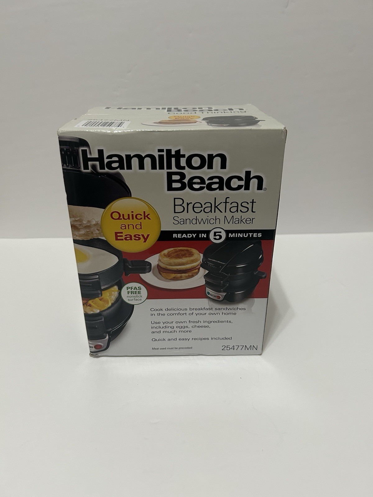 Hamilton Beach Breakfast Sandwich Maker – Black Model # 25477