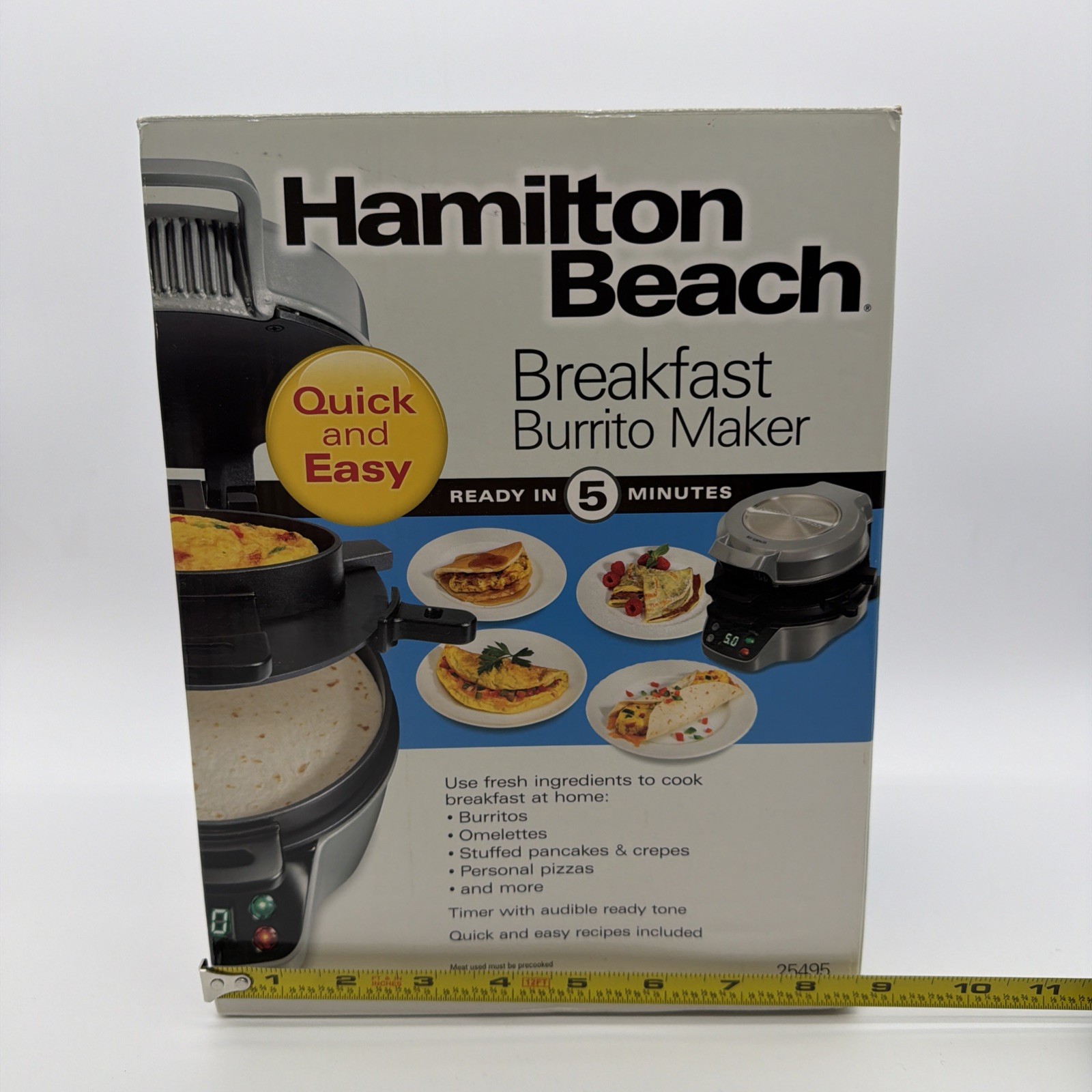 Hamilton Beach Breakfast Burrito Maker 25495 New In Open Box