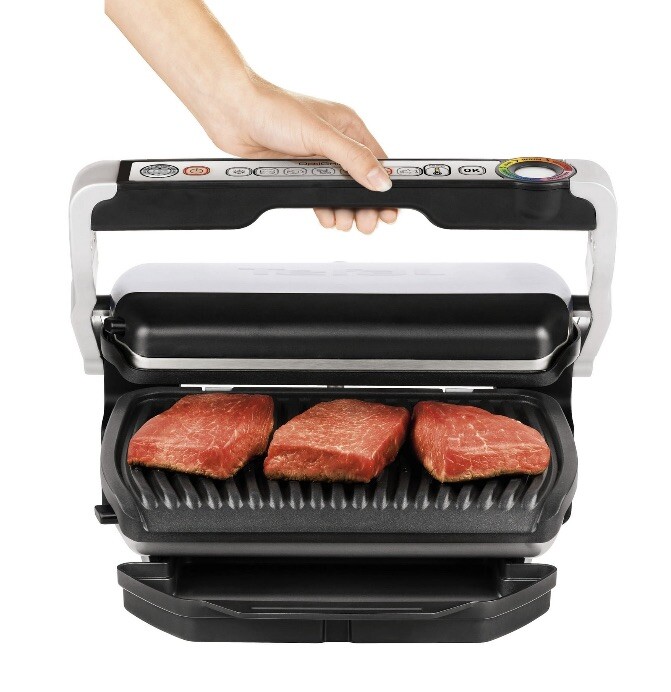 T-Fal OptiGrill Stainless Steel Electric Grill 4 Servings 6 Intelligent