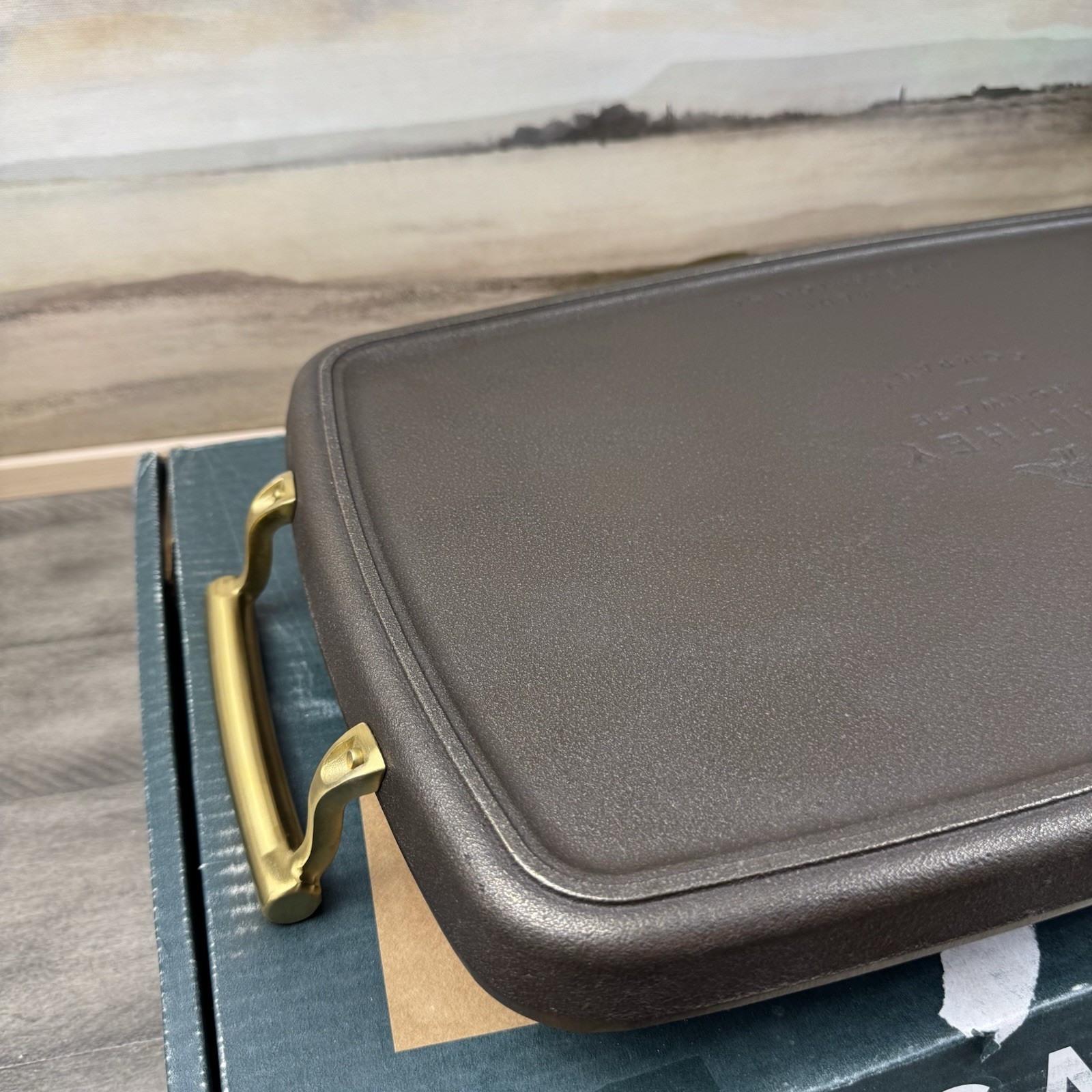 Williams Sonoma Smithey Seasoned Cast Iron Double Burner Griddle Scuffed Read
