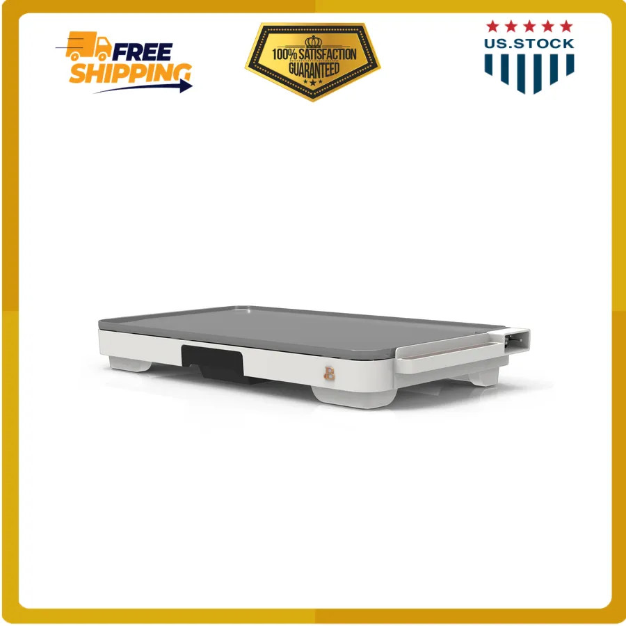 Beautiful Drew Barrymore 12×22 XL Electric Griddle Non-Stick White Icing