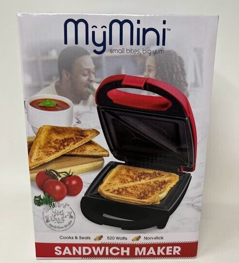 Nostalgia My Mini Personal Electric Sandwich Maker Red Brand NEW