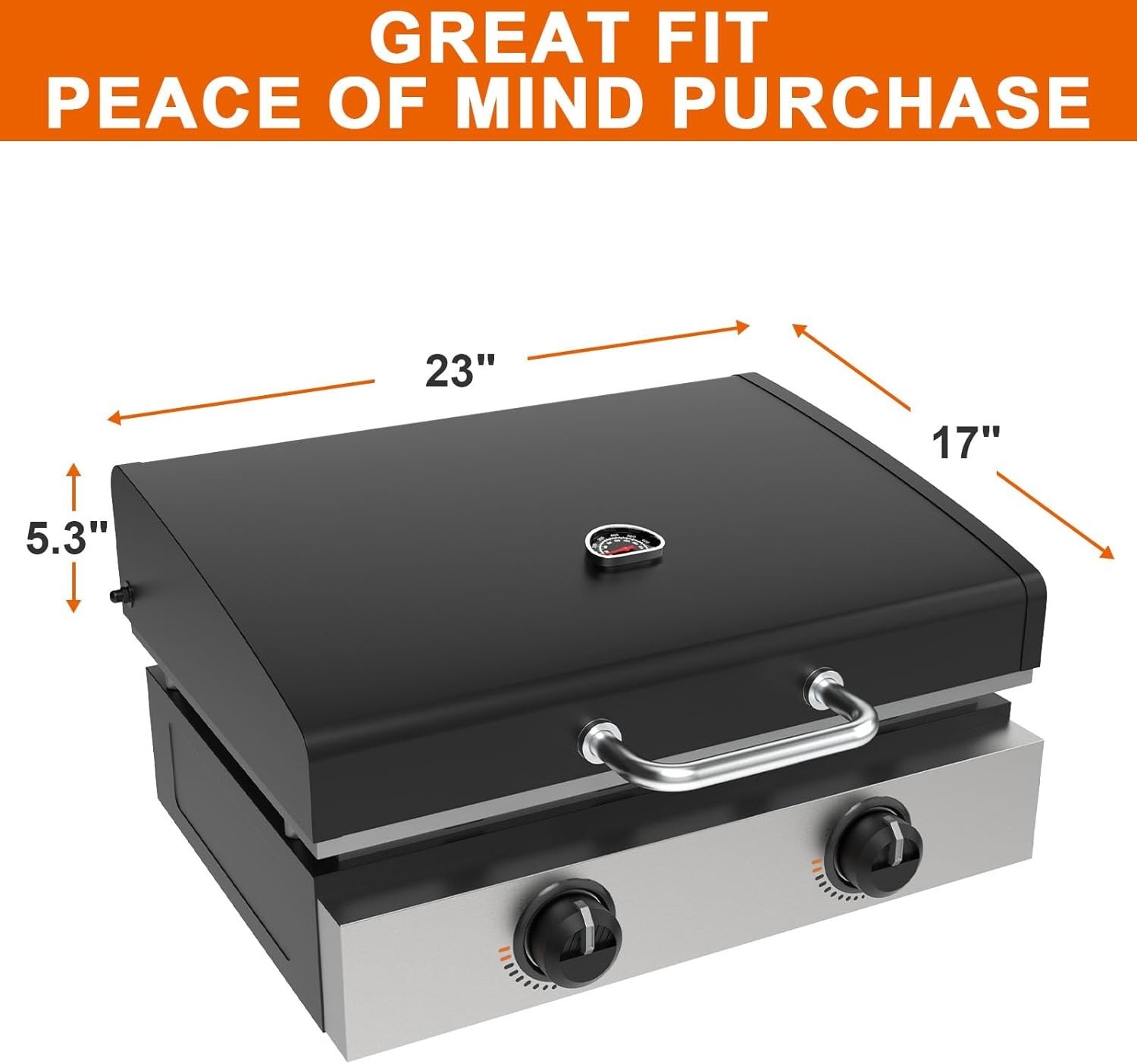 Upgraded Hinged Lid for Blackstone 1666 Griddle | 22-Inch Hard Cover Accessory