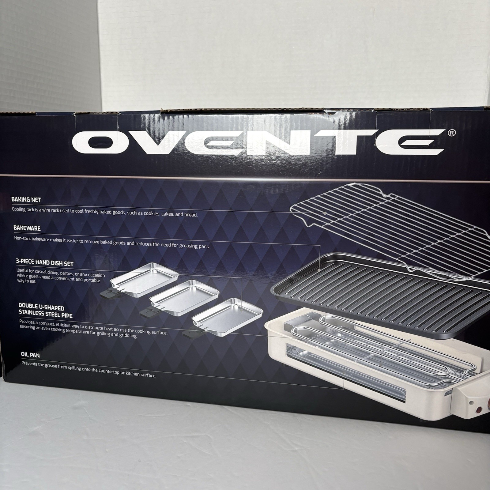 Ovente 2-in-1 Electric Indoor BBQ Raclette Grill & Griddle 1500W Smokeless…
