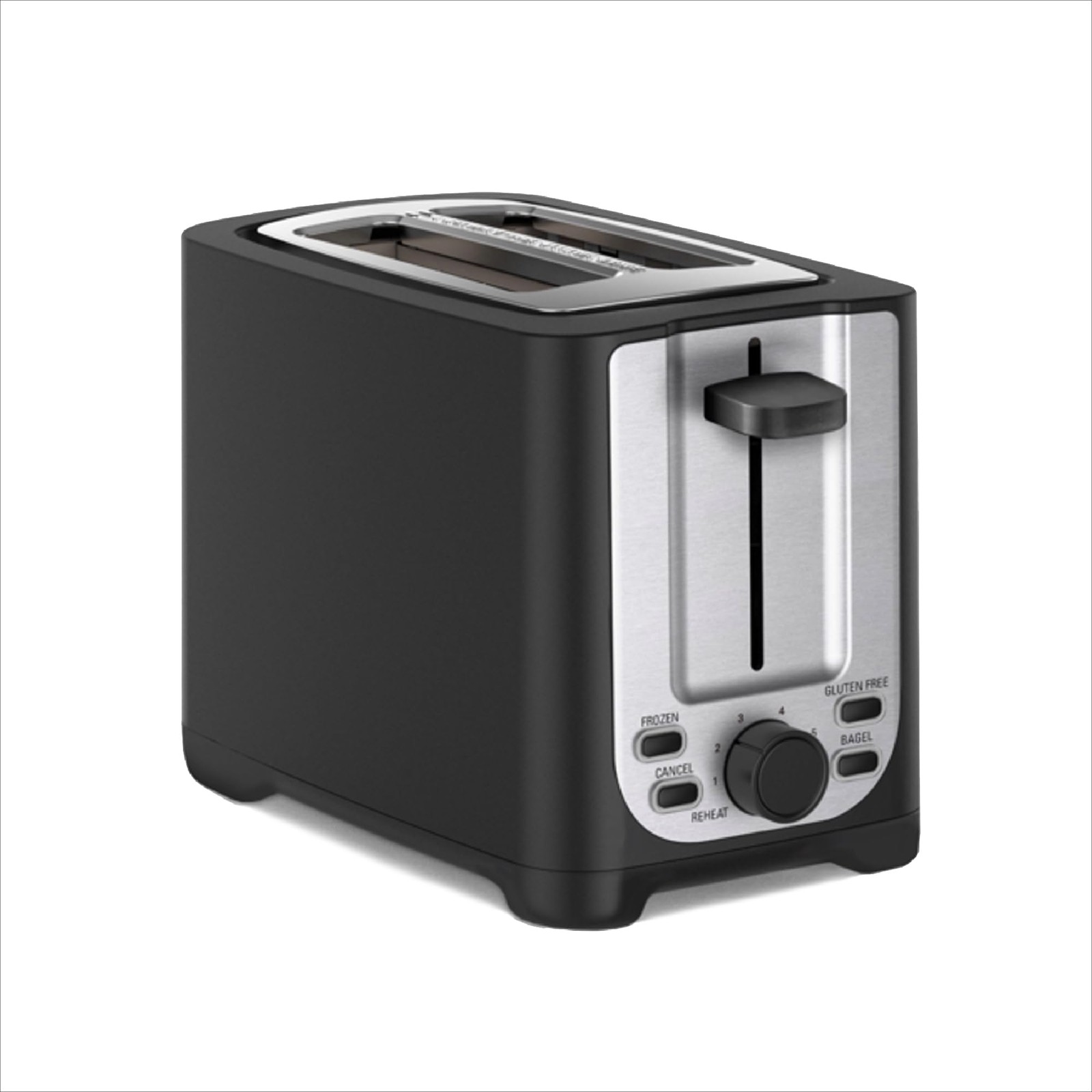 bella 2 Slice Toaster with Auto Shut Off – Extra Wide Slots & 2 Slice, Black