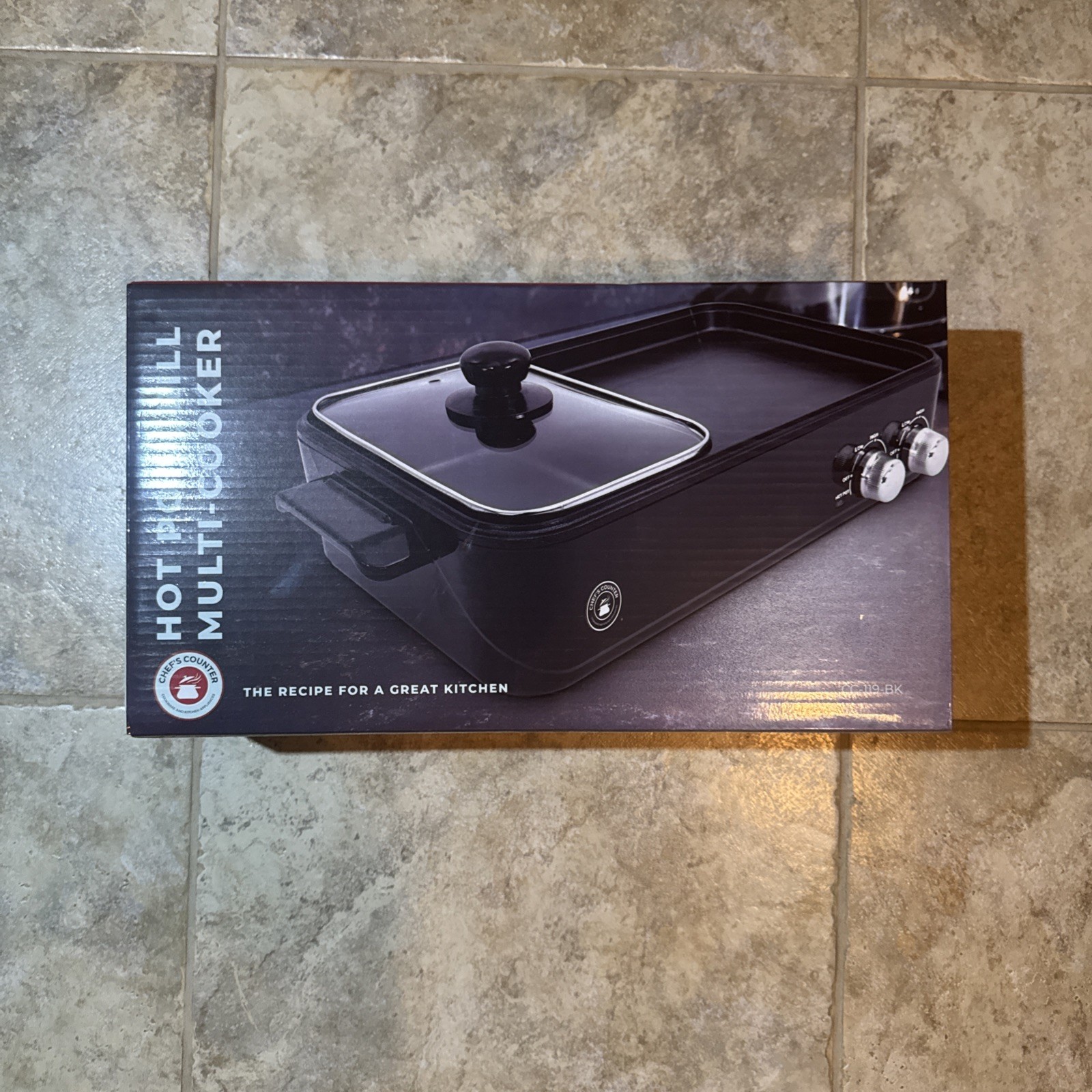Chef’s Counter Hot Plate Grill Multi-Cooker New Boxed Electric Pot & Grill Combo