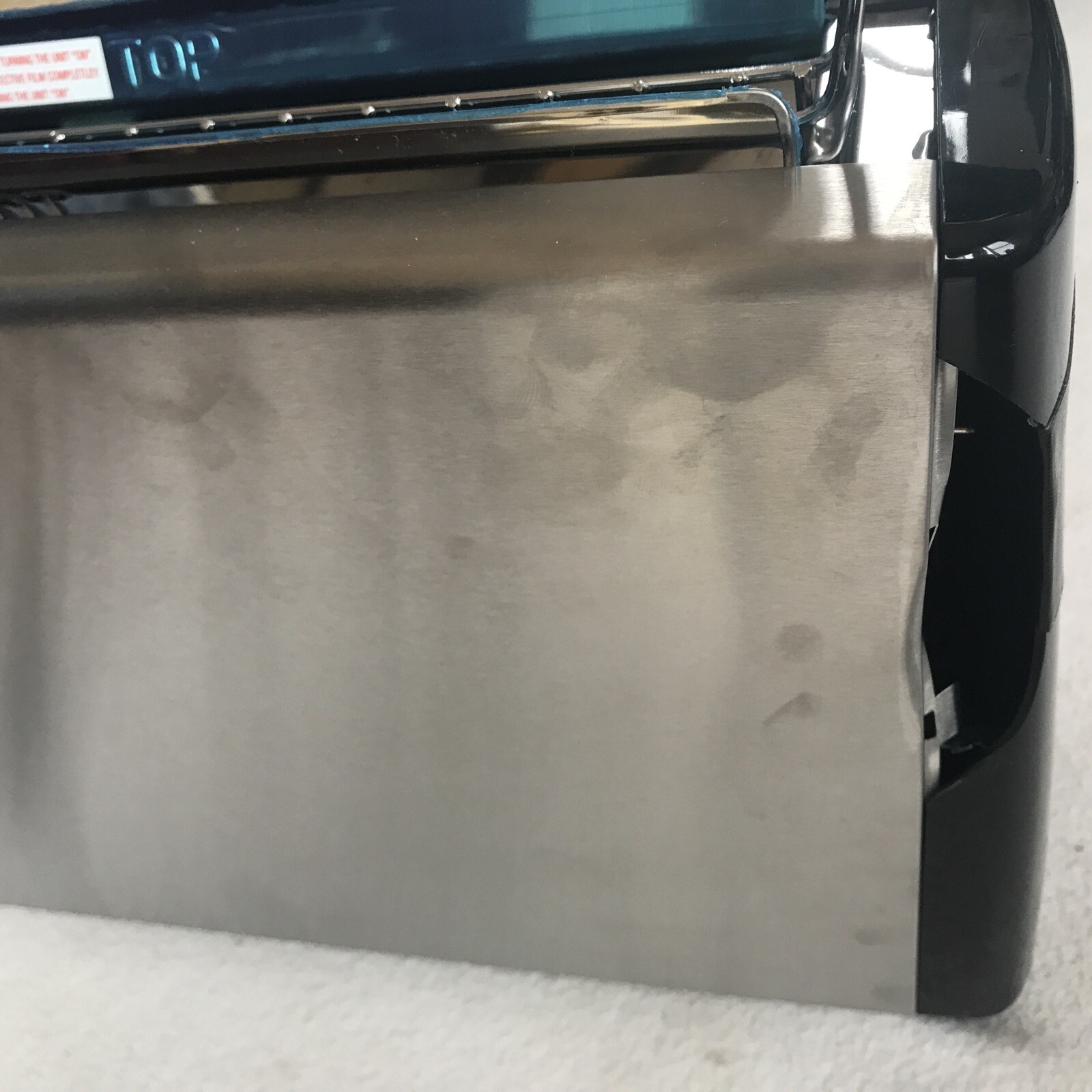 Ronco Cooking Grill Cooker Smokeless Indoor Stainless / Manual * Side Damage