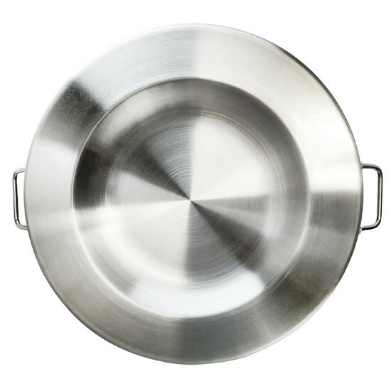 22″ Round Stainless Steel Concave Comal Bola Taco Grill Pan Frying Wok