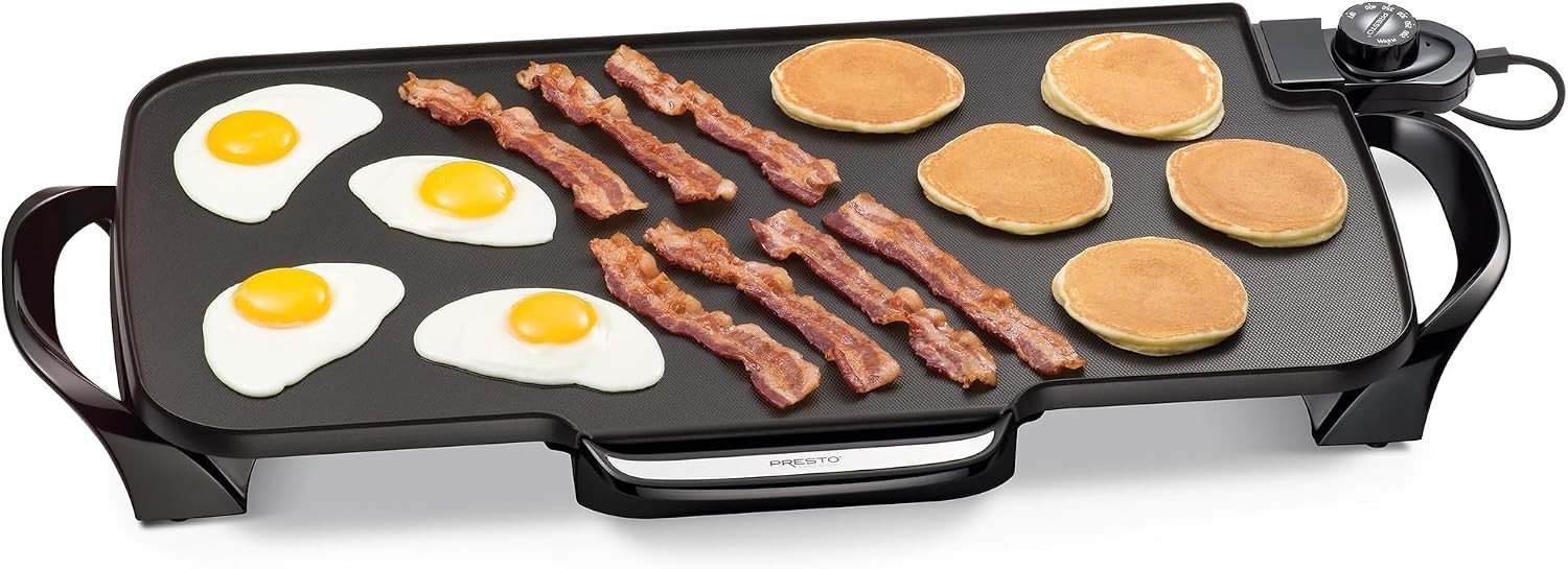 Electric Griddle with Removable Handles