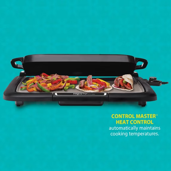 Presto Ceramic Electric Griddle/Warmer Plus, Black 07024