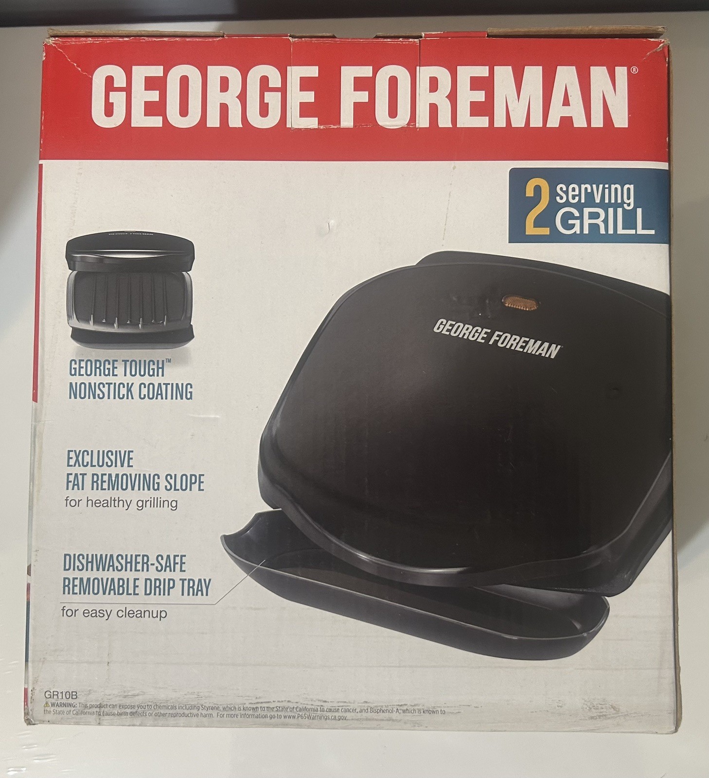 George Foreman 2 Serving Grill GR10B 082846033732