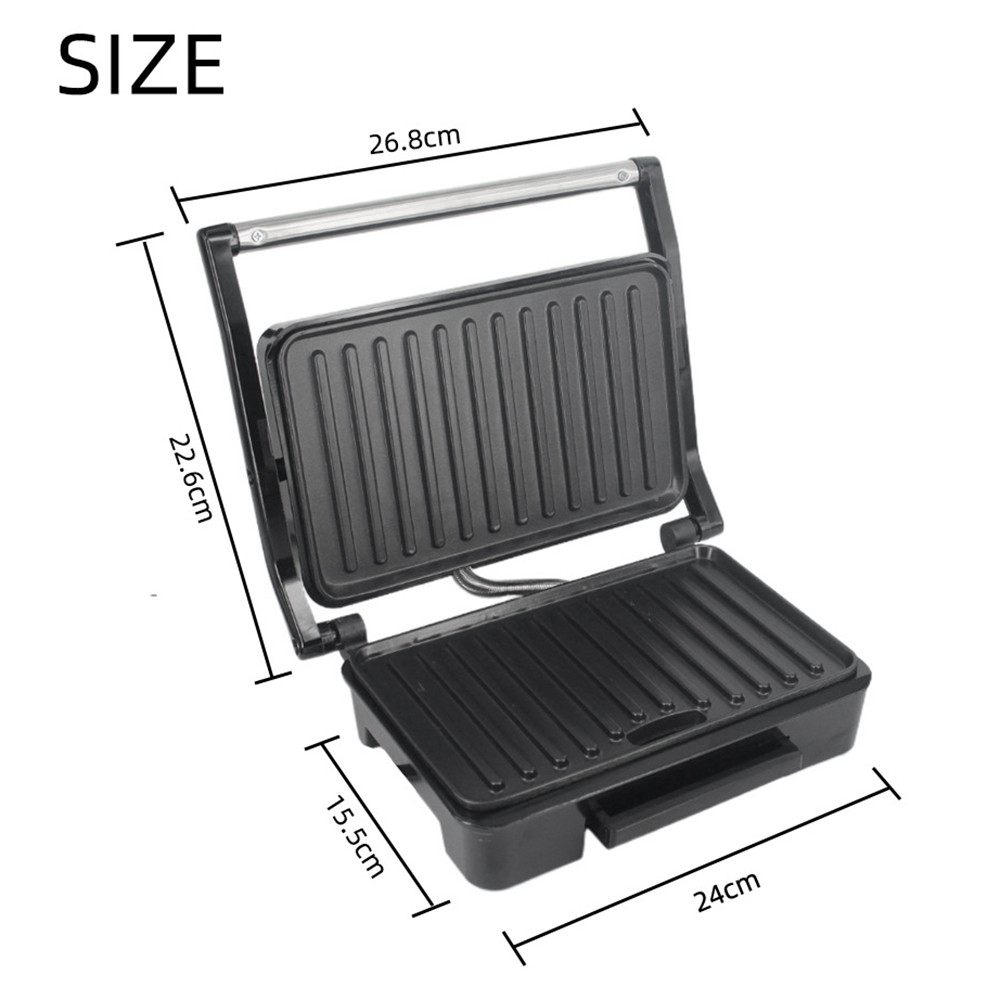 Panini Maker 850W Stainless Steel Nonstick Grill Breakfast Machine