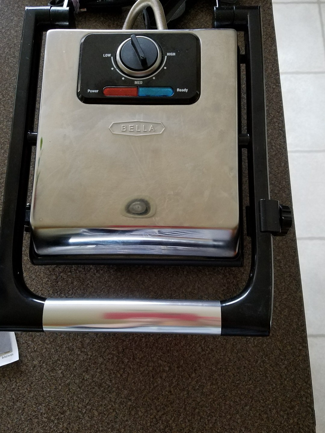 Bella Panini Grill ~ Stainless Steel ~ Model GH-815