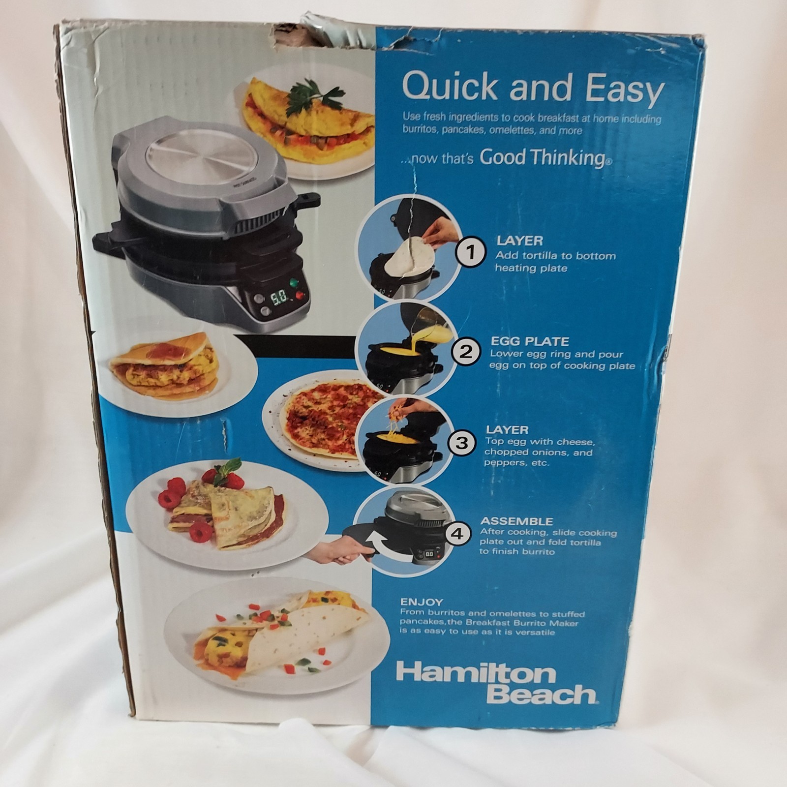 Hamilton Beach Breakfast Burrito Maker 25495 Sealed – New In Box