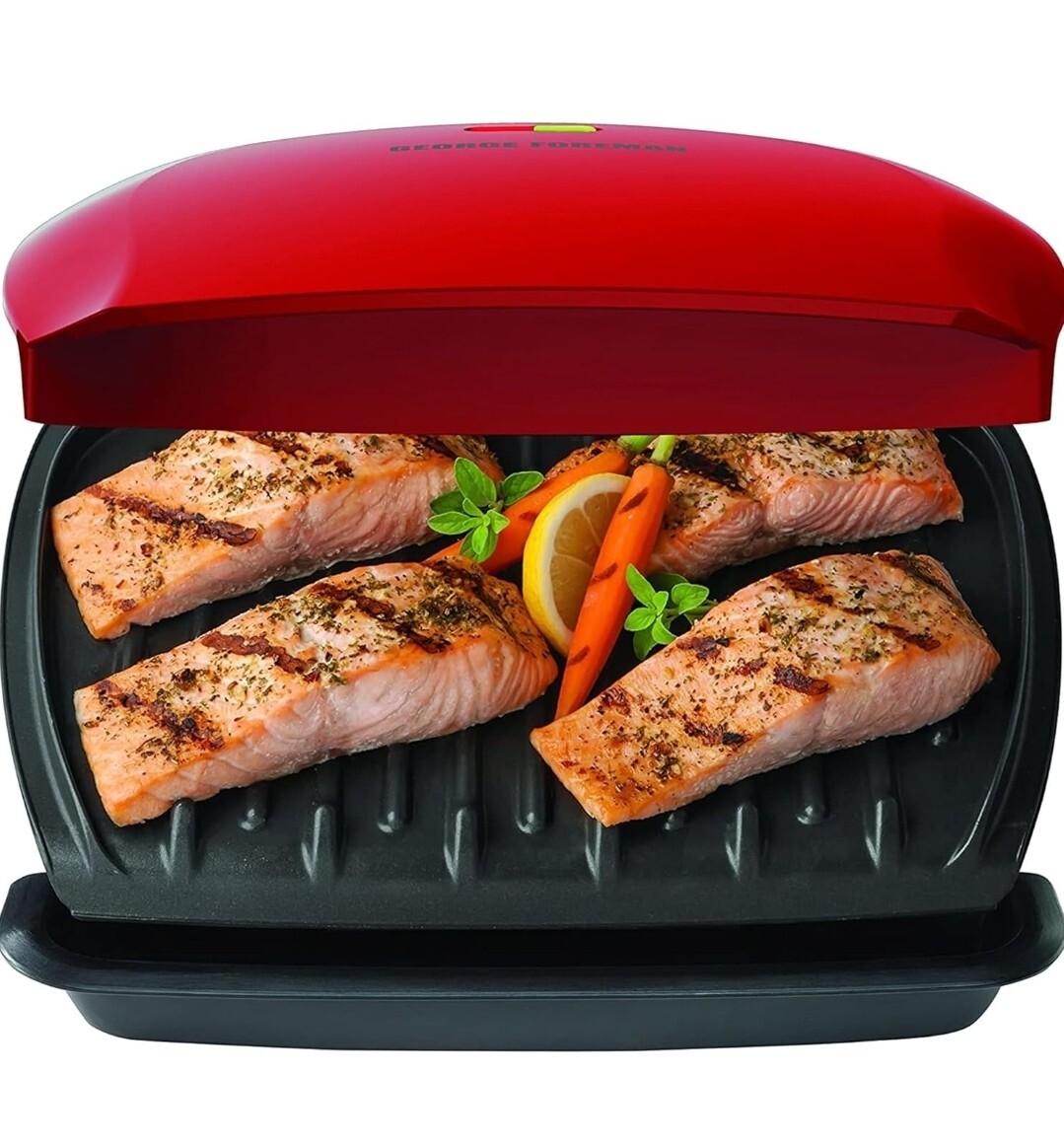 George Foreman 5 Servings Classic Plate Burgers Grill Panini Press AW#1895