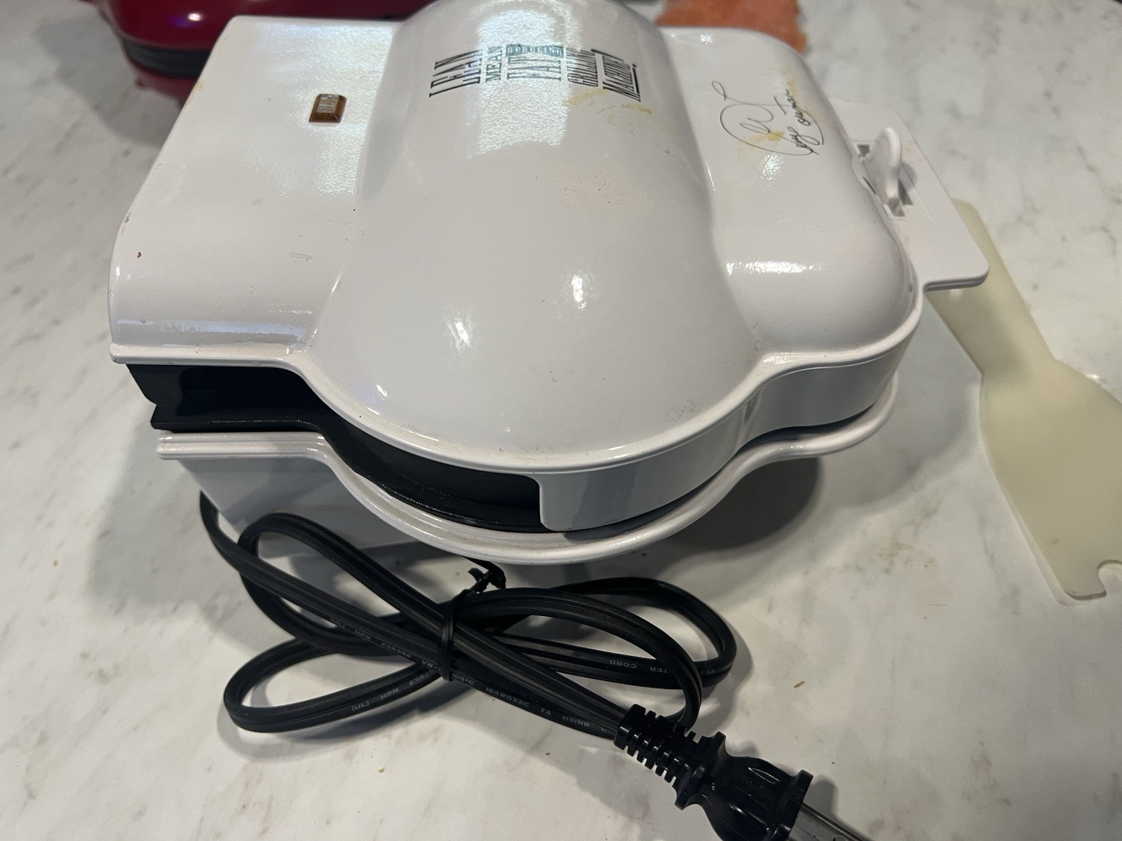 George Foreman GR10WHT Electric Grill White Non-Stick Easy Clean Drip Tray