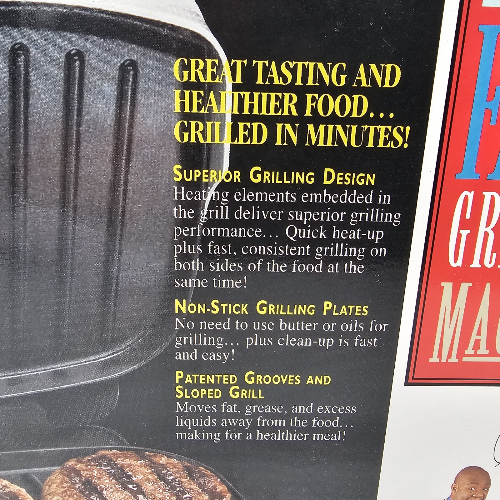 George Foreman GR10AWHT Lean Mean Fat Reducing Grill Vintage 2000 Y2K Old Stock