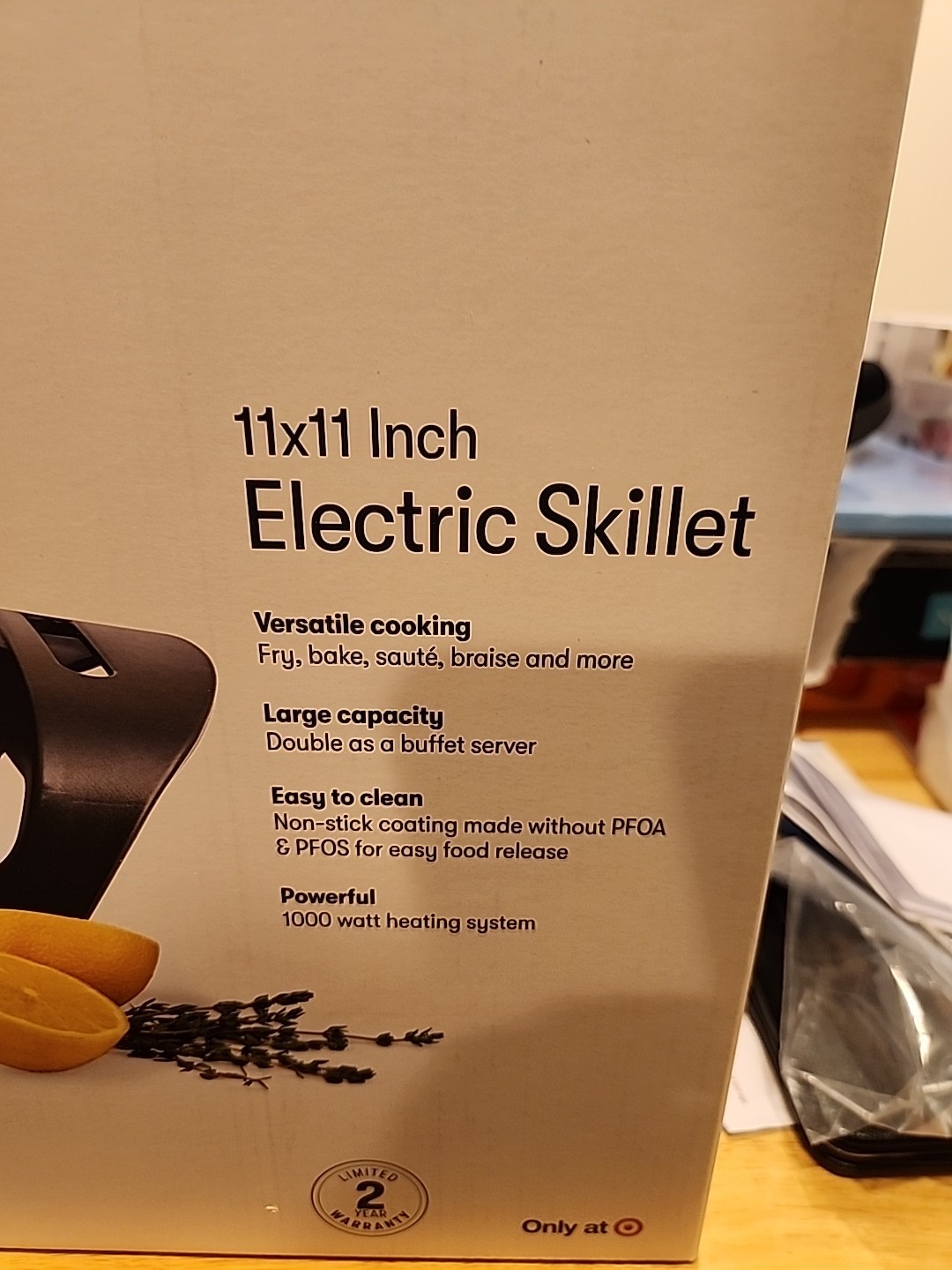 KitchenSmith by Bella TXG-619 11”x11” Electric Skillet 12117
