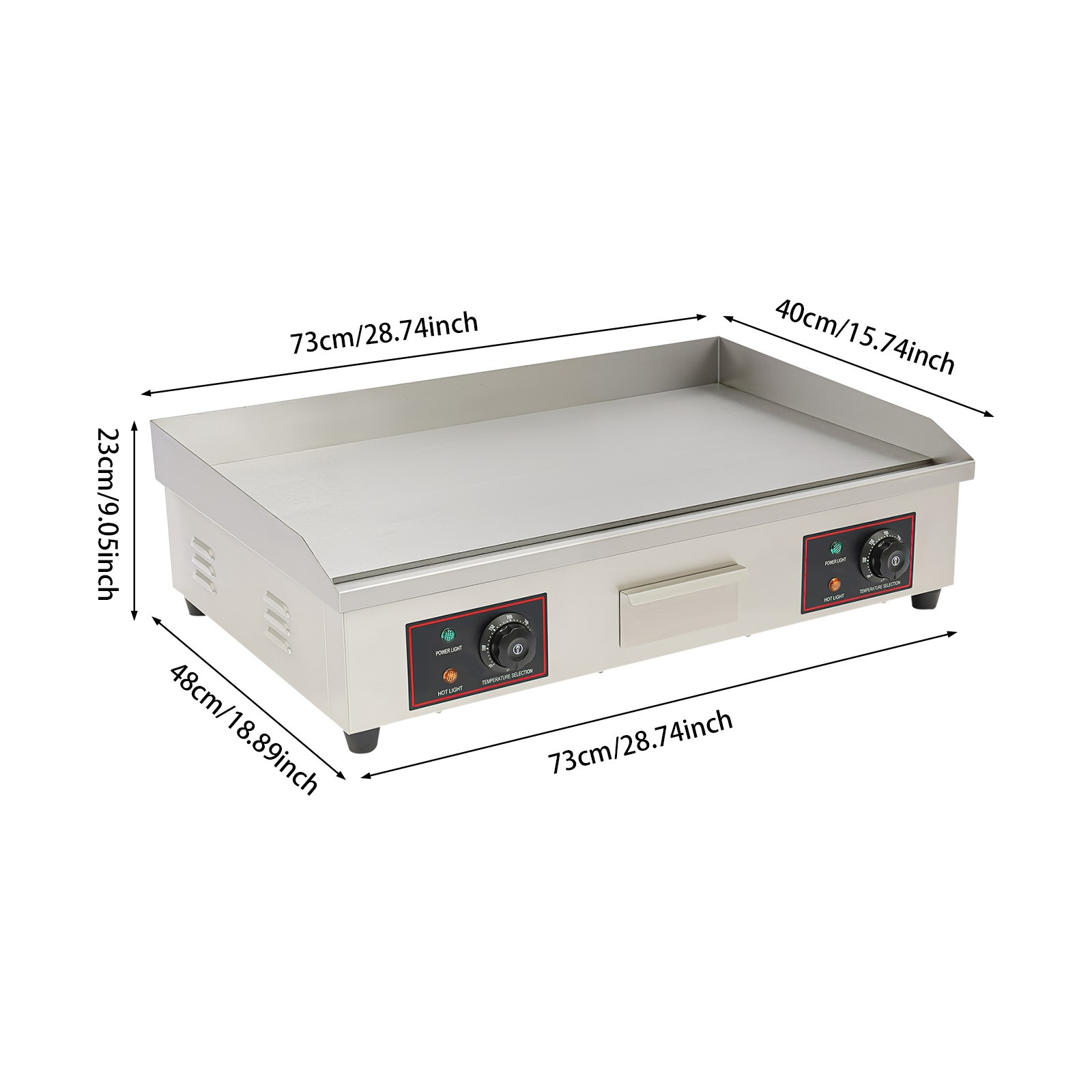 30?? 3000W Commercial Restaurant Grill BBQ Flat Top Electric Countertop Griddle