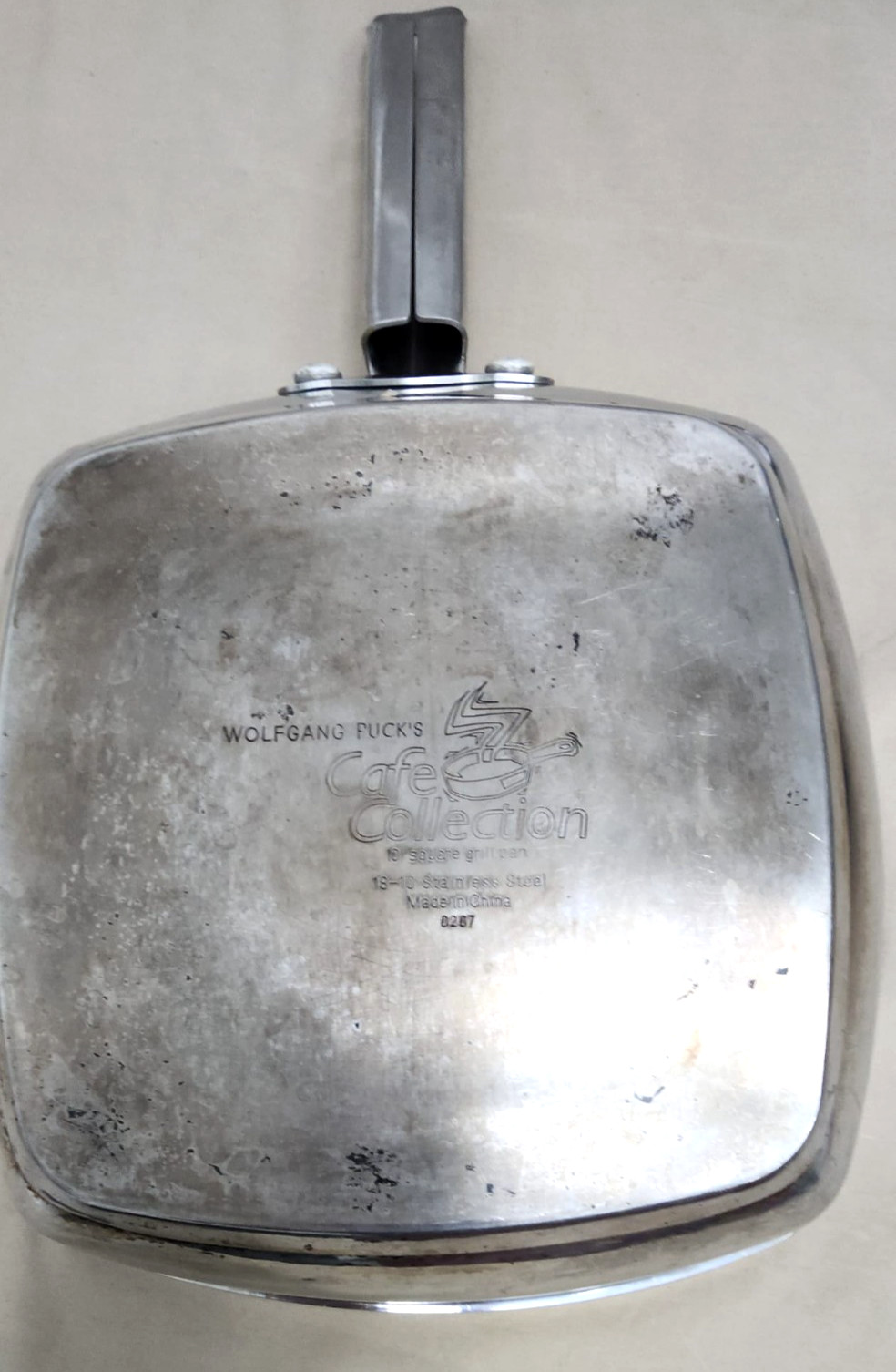 Wolfgang Puck Cafe Collection 10″ Square Grill Pan 18-10 Stainless Steel China