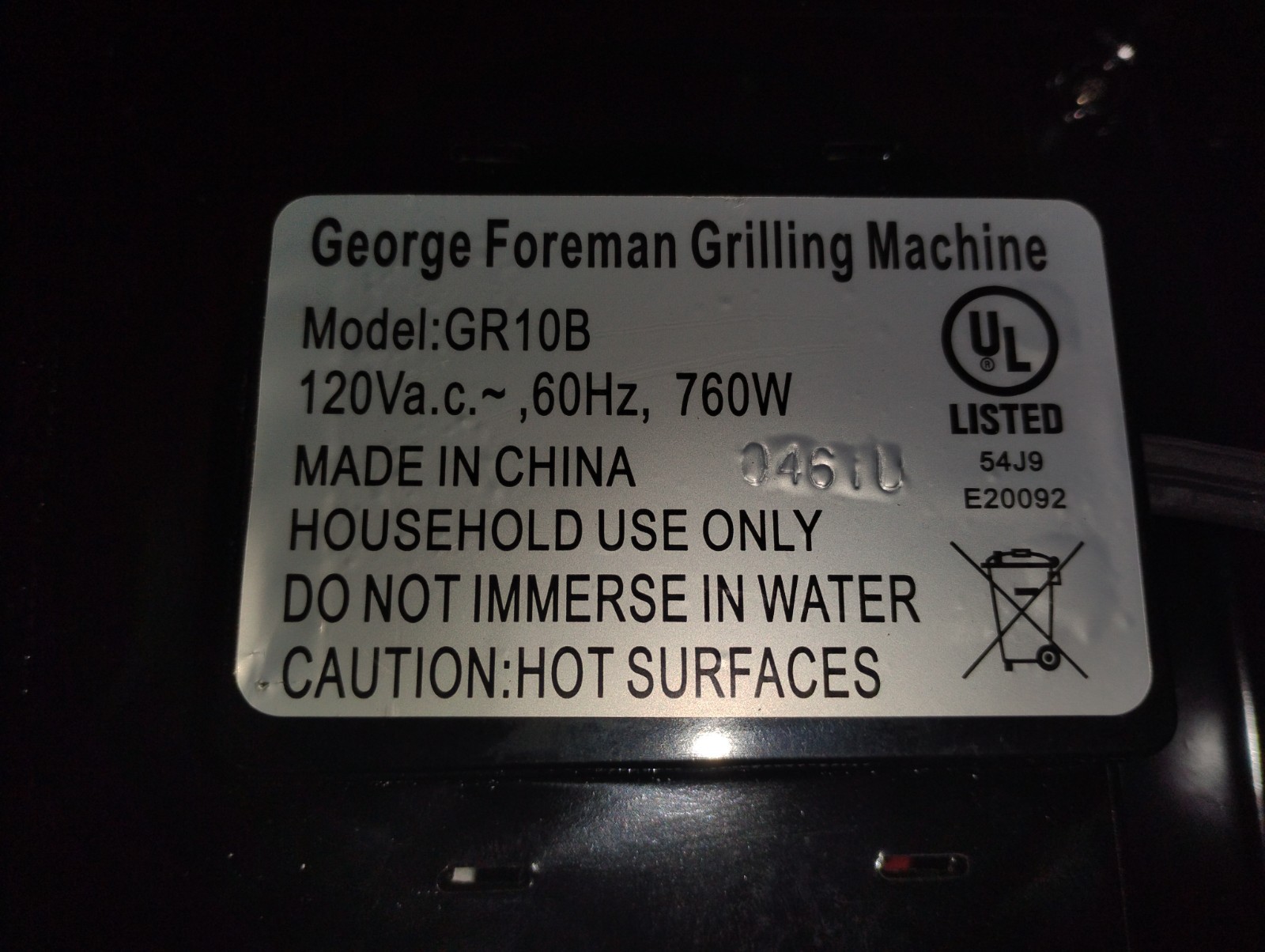 George Foreman Grill GR10B – Tested – Heats Well – No Drip Pan, nonstick = good