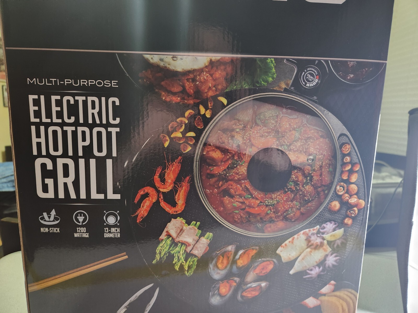 Ovente Electric HotPot Grill 13″ 2-in-1 Combo Multi-Purpose Non-Stick New in box