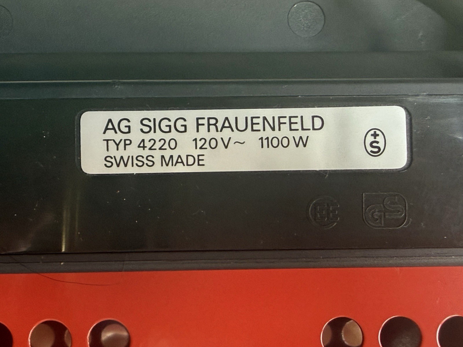 Vintage SIGG Elektro Tabletop Raclette Grill, Type 4220, Made In Switzerland