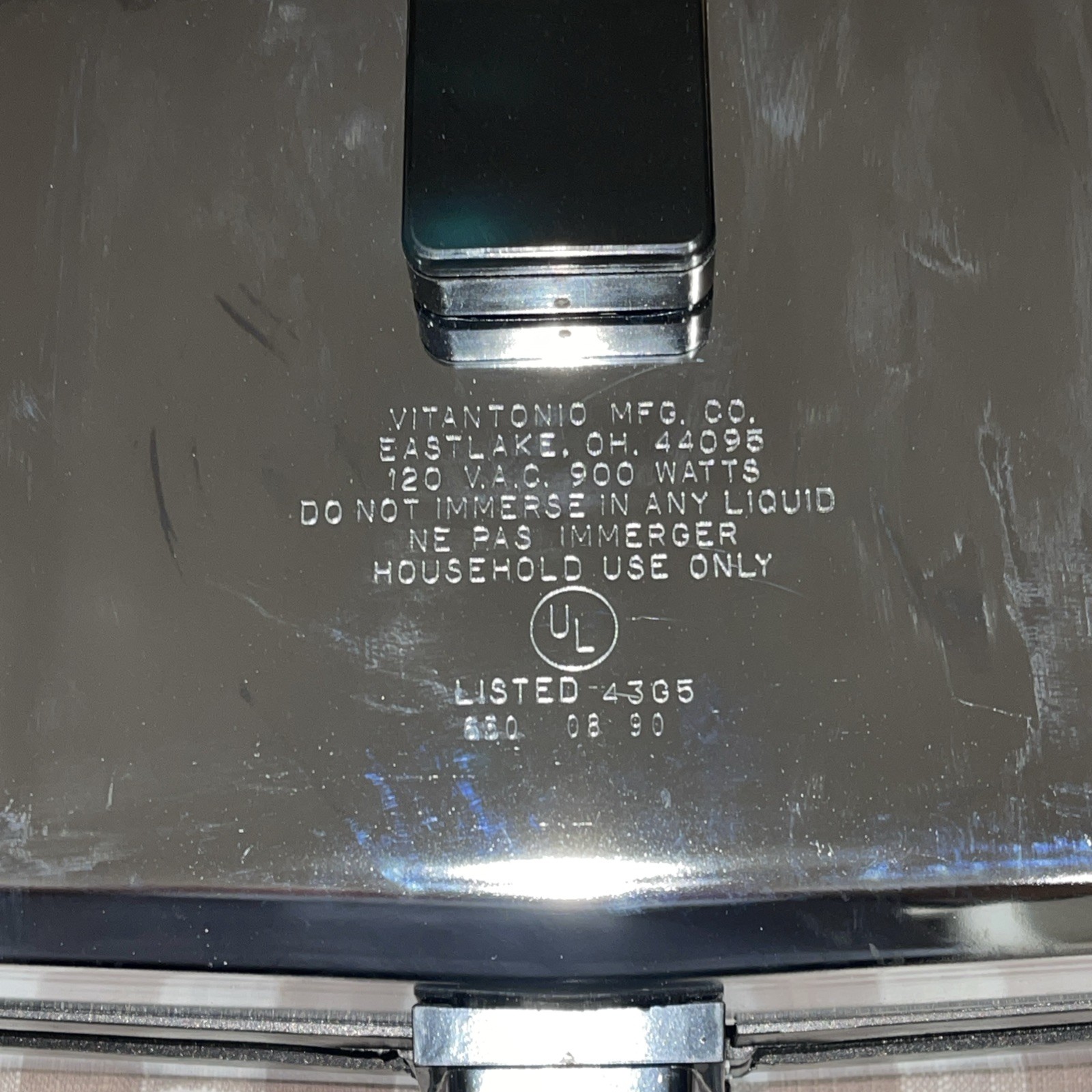 Vitantonio French Clamshell Sandwich Chef Model 650 VTG Stainless Chrome WORKS