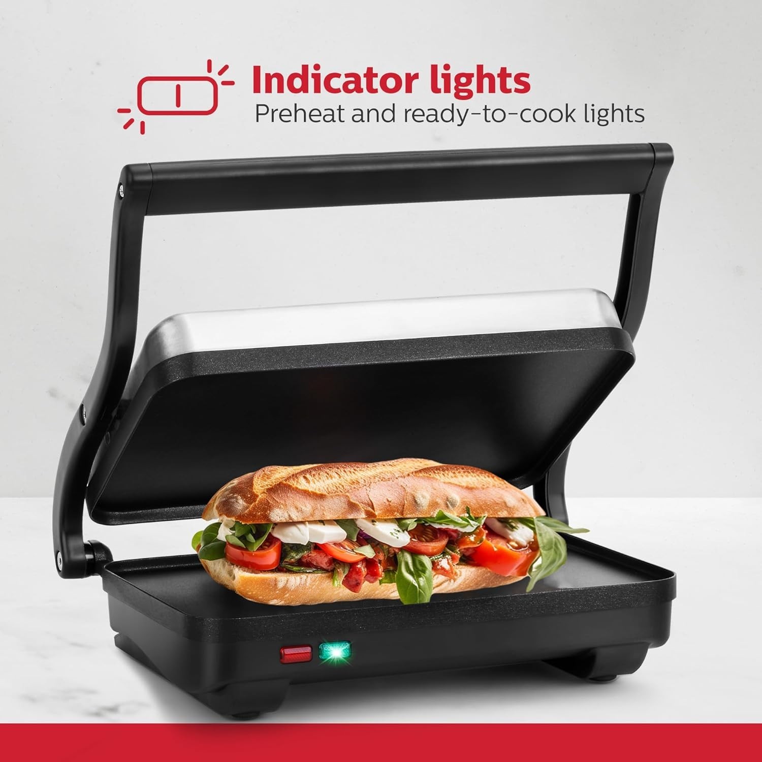 Compact Non-Stick Electric Griddle with Adjustable Temperature Control – 1000W
