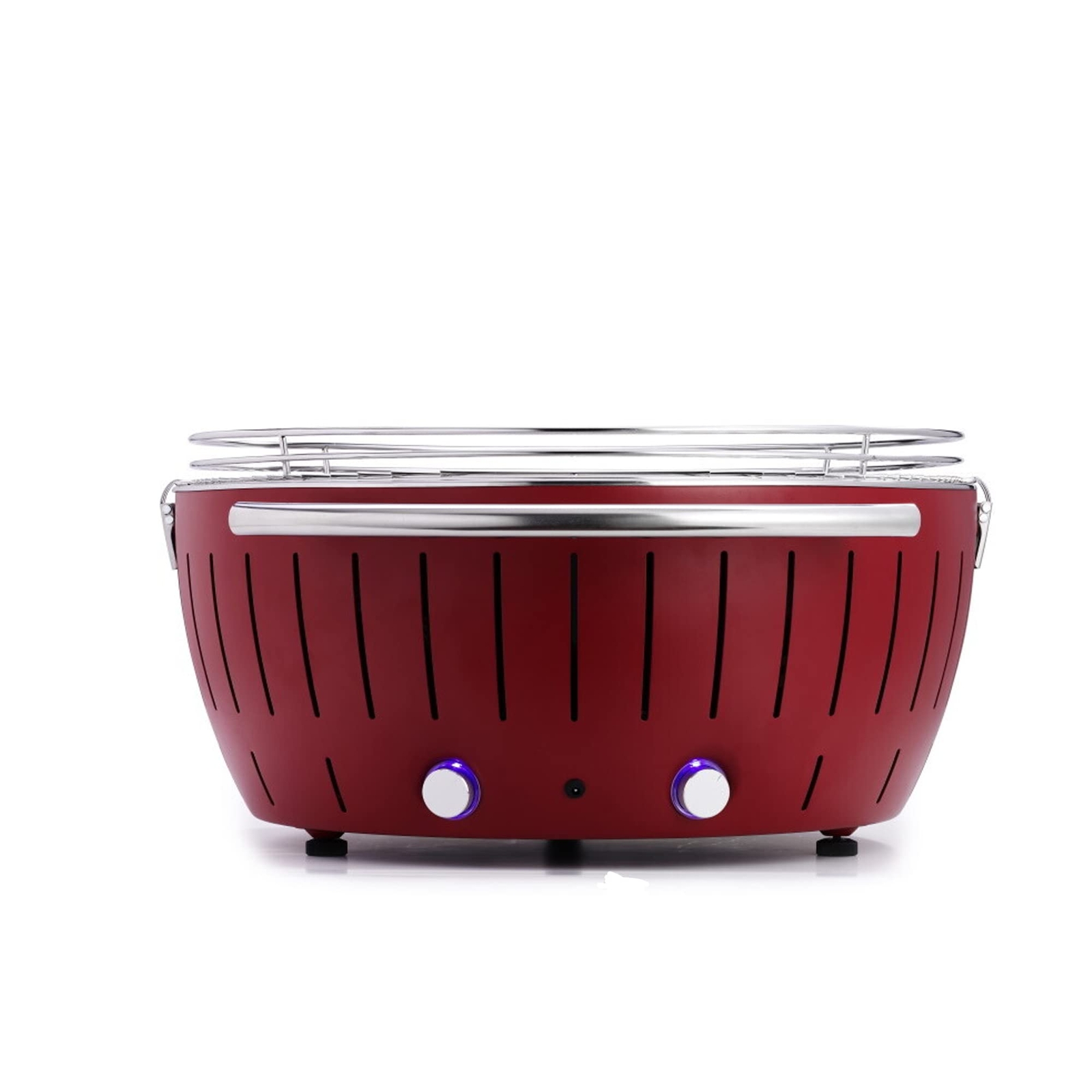 LotusGrill Smokeless Barbecue for Outdoor Dining with Glass Lid Cover and Stand