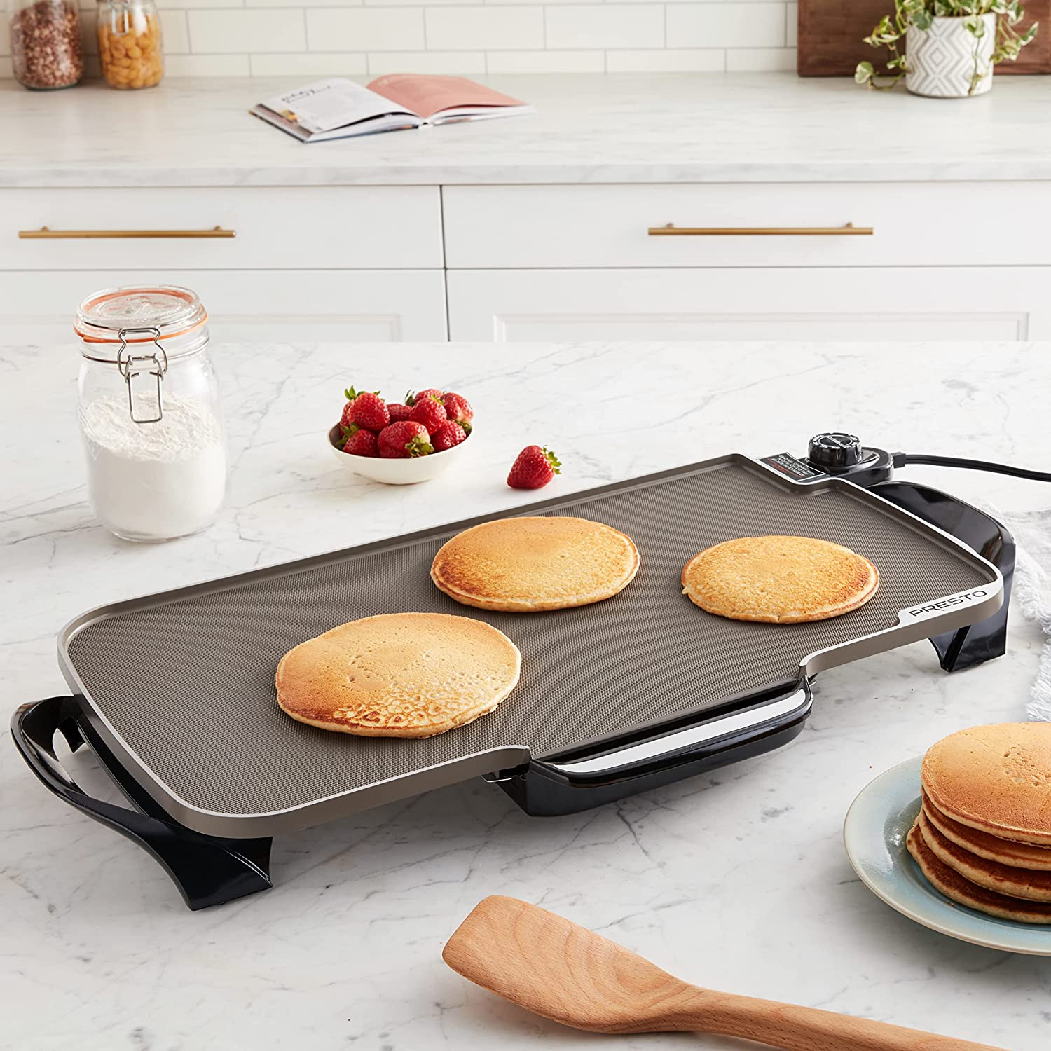 07062-22-Inch Ceramic Removable Handles Electric Griddle, 22 Inch, Black