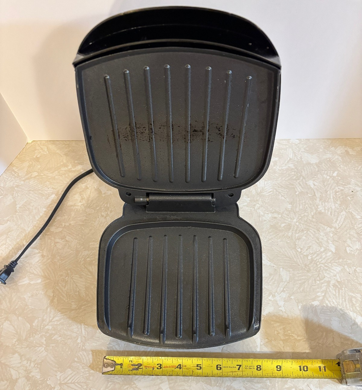 George Foreman GR0040B Classic Plate Grill *NO DRIP TRAY*