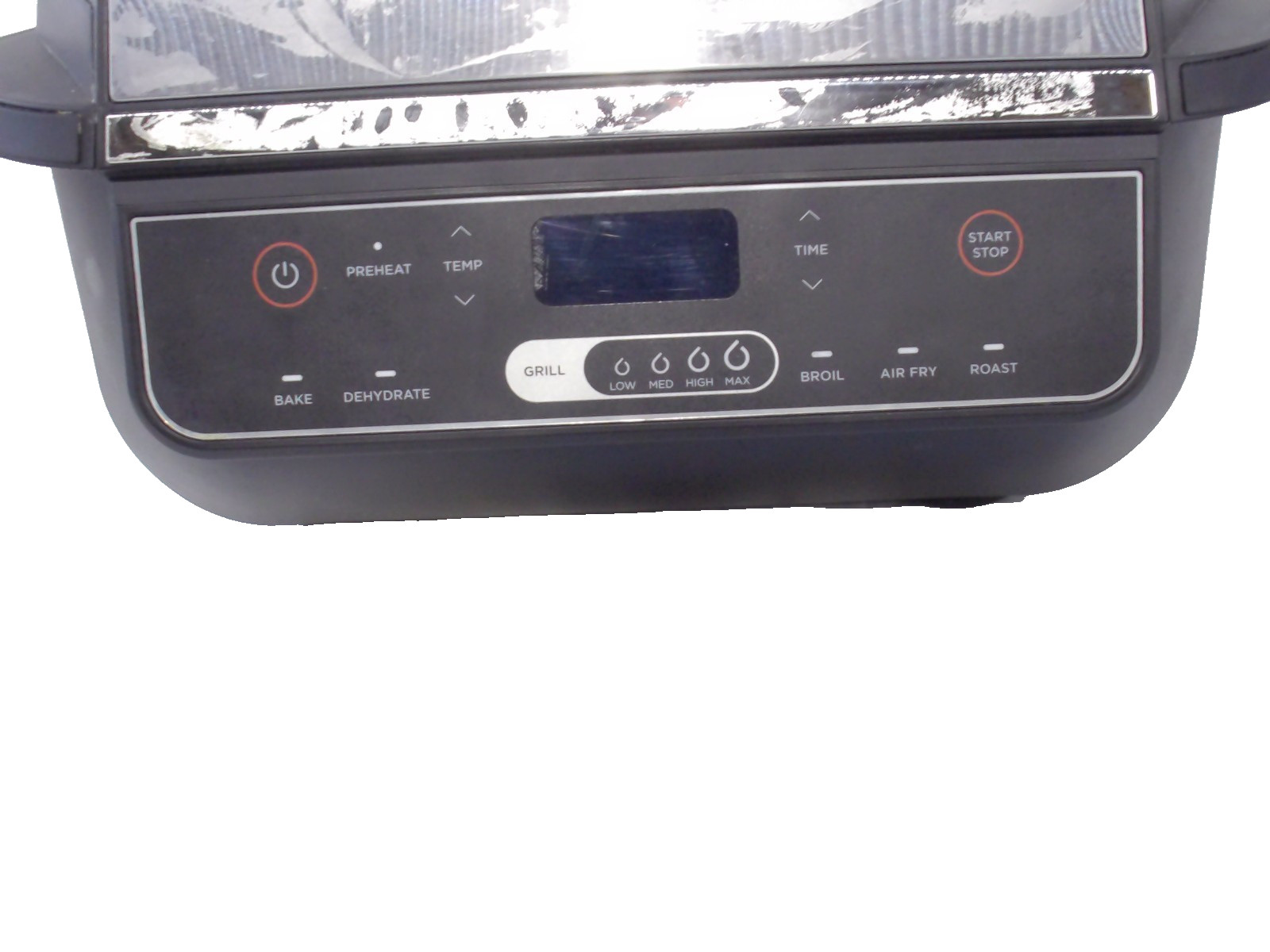 Ninja EG201 Foodi 6-in-1 Indoor Grill with Air Fryer Roast Bake, READ